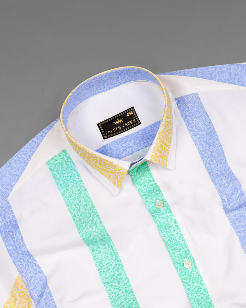 Bright White Multicolour Striped Heavyweight Royal Oxford Shirt  7469-38, 7469-H-38, 7469-39, 7469-H-39, 7469-40, 7469-H-40, 7469-42, 7469-H-42, 7469-44, 7469-H-44, 7469-46, 7469-H-46, 7469-48, 7469-H-48, 7469-50, 7469-H-50, 7469-52, 7469-H-52