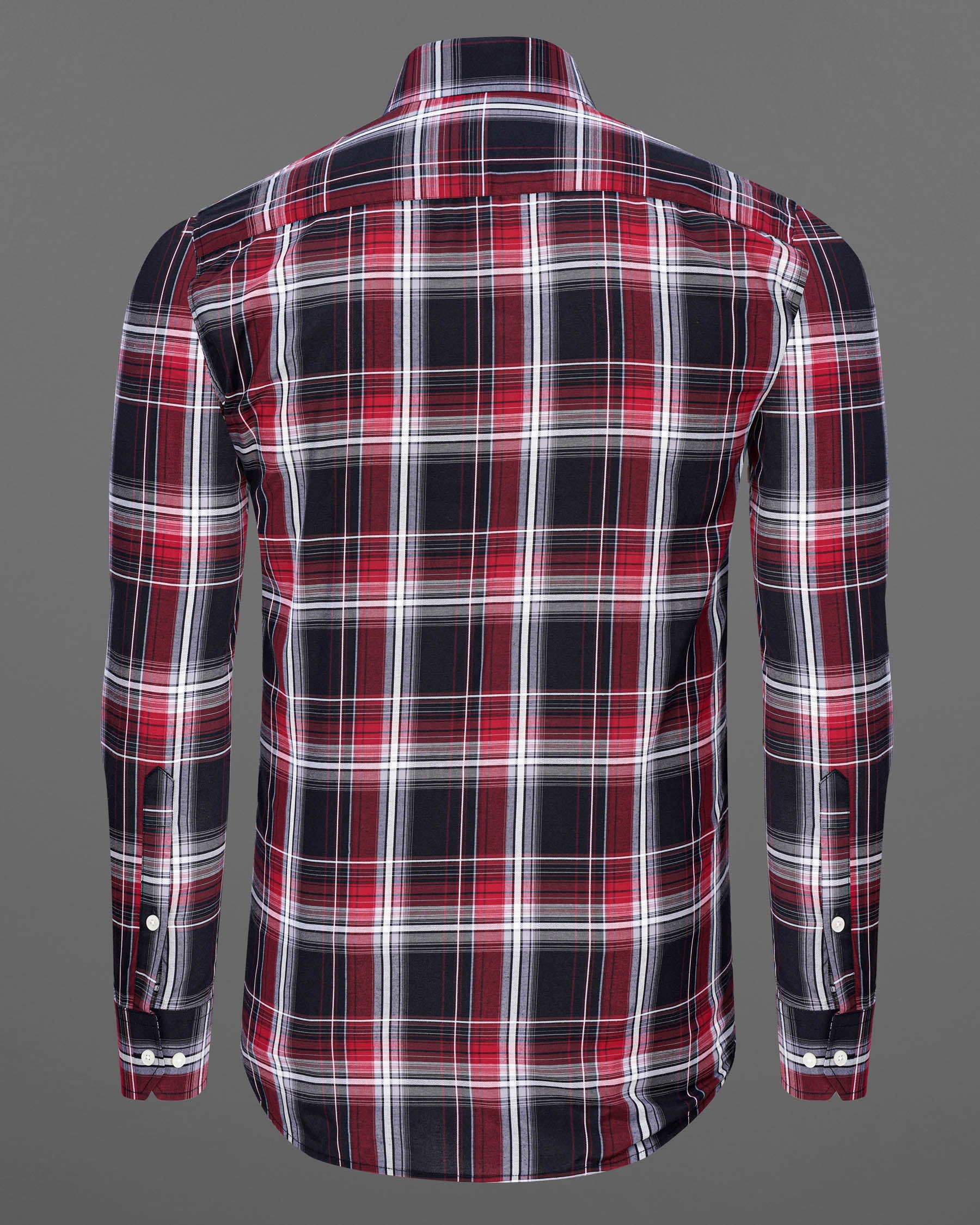 Jade Black and Fire Brick Red Plaid Dobby Textured Premium Giza Cotton Shirt 7490-38, 7490-H-38, 7490-39, 7490-H-39, 7490-40, 7490-H-40, 7490-42, 7490-H-42, 7490-44, 7490-H-44, 7490-46, 7490-H-46, 7490-48, 7490-H-48, 7490-50, 7490-H-50, 7490-52, 7490-H-52