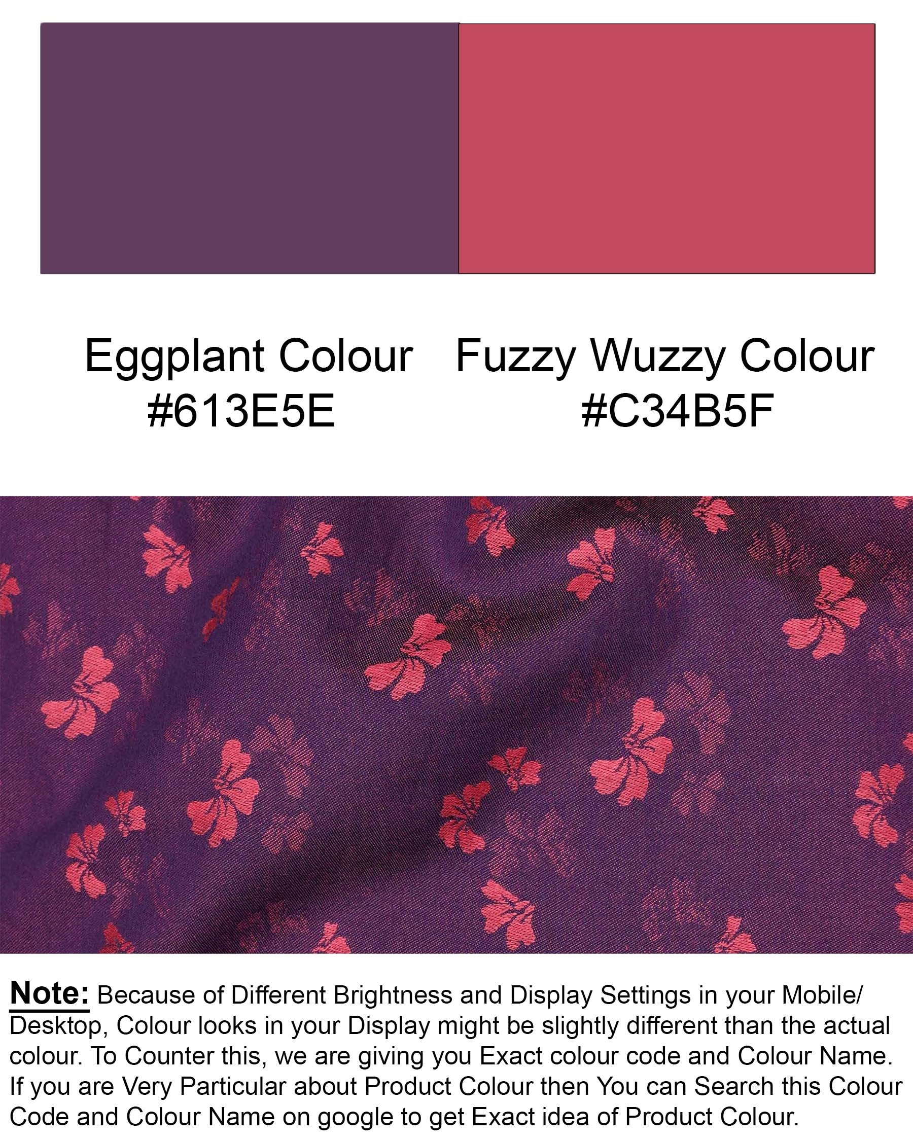 Eggplant Violet Floral Jacquard Textured Premium Giza Cotton Shirt 7493-CA-38, 7493-CA-H-38, 7493-CA-39, 7493-CA-H-39, 7493-CA-40, 7493-CA-H-40, 7493-CA-42, 7493-CA-H-42, 7493-CA-44, 7493-CA-H-44, 7493-CA-46, 7493-CA-H-46, 7493-CA-48, 7493-CA-H-48, 7493-CA-50, 7493-CA-H-50, 7493-CA-52, 7493-CA-H-52