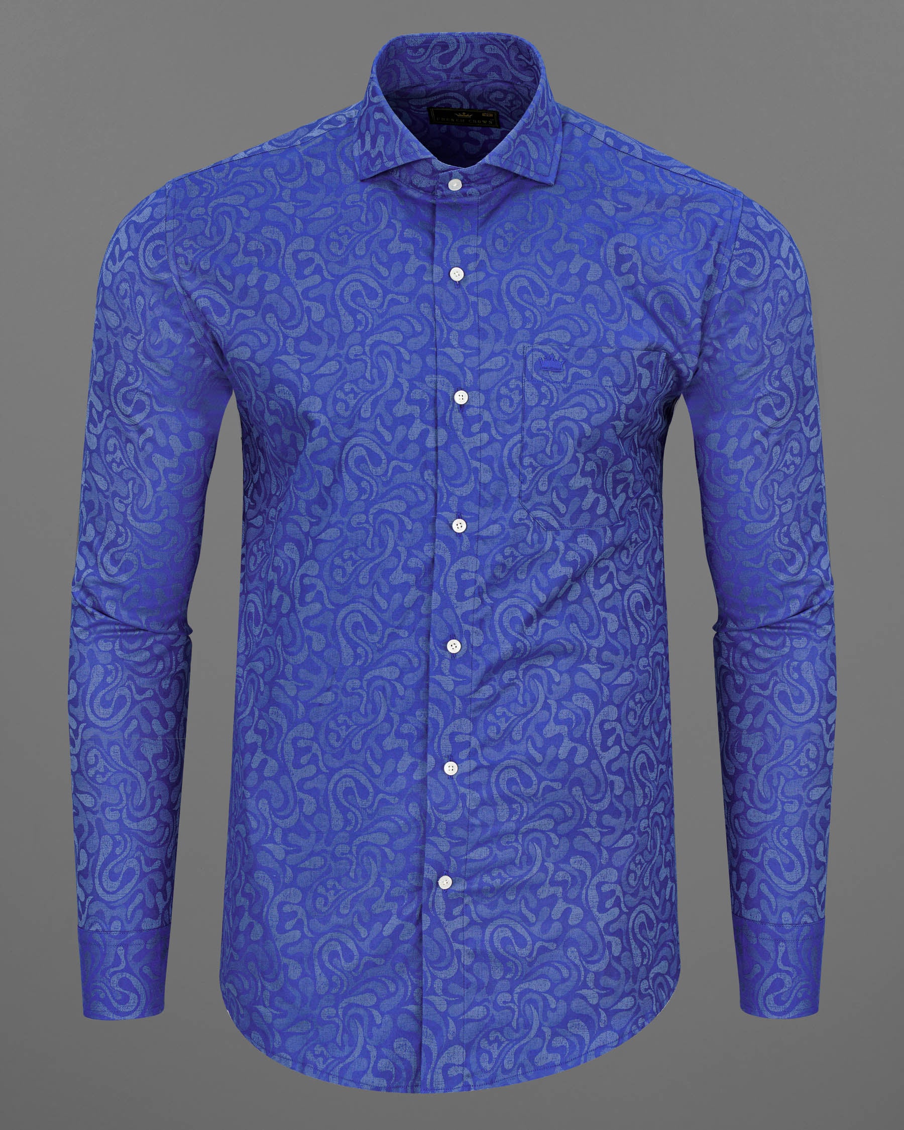 Sapphire Blue Jacquard Textured Premium Giza Cotton Shirt 7496-CA-38, 7496-CA-H-38, 7496-CA-39, 7496-CA-H-39, 7496-CA-40, 7496-CA-H-40, 7496-CA-42, 7496-CA-H-42, 7496-CA-44, 7496-CA-H-44, 7496-CA-46, 7496-CA-H-46, 7496-CA-48, 7496-CA-H-48, 7496-CA-50, 7496-CA-H-50, 7496-CA-52, 7496-CA-H-52