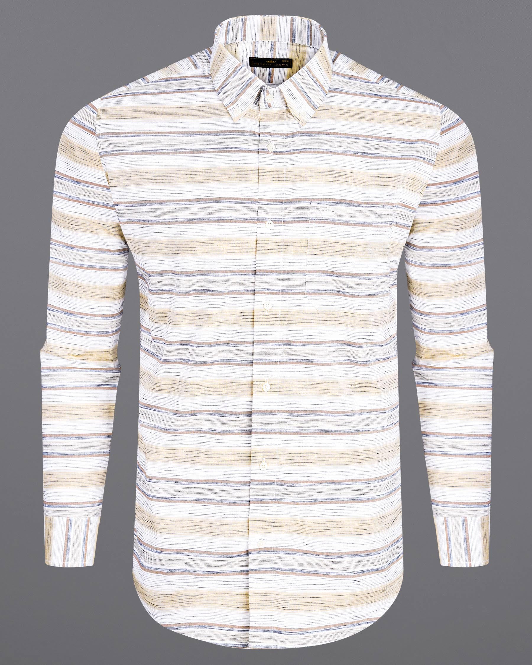 Chamois Brown and White Striped Chambray Shirt 7500-BD-38, 7500-BD-H-38, 7500-BD-39, 7500-BD-H-39, 7500-BD-40, 7500-BD-H-40, 7500-BD-42, 7500-BD-H-42, 7500-BD-44, 7500-BD-H-44, 7500-BD-46, 7500-BD-H-46, 7500-BD-48, 7500-BD-H-48, 7500-BD-50, 7500-BD-H-50, 7500-BD-52, 7500-BD-H-52