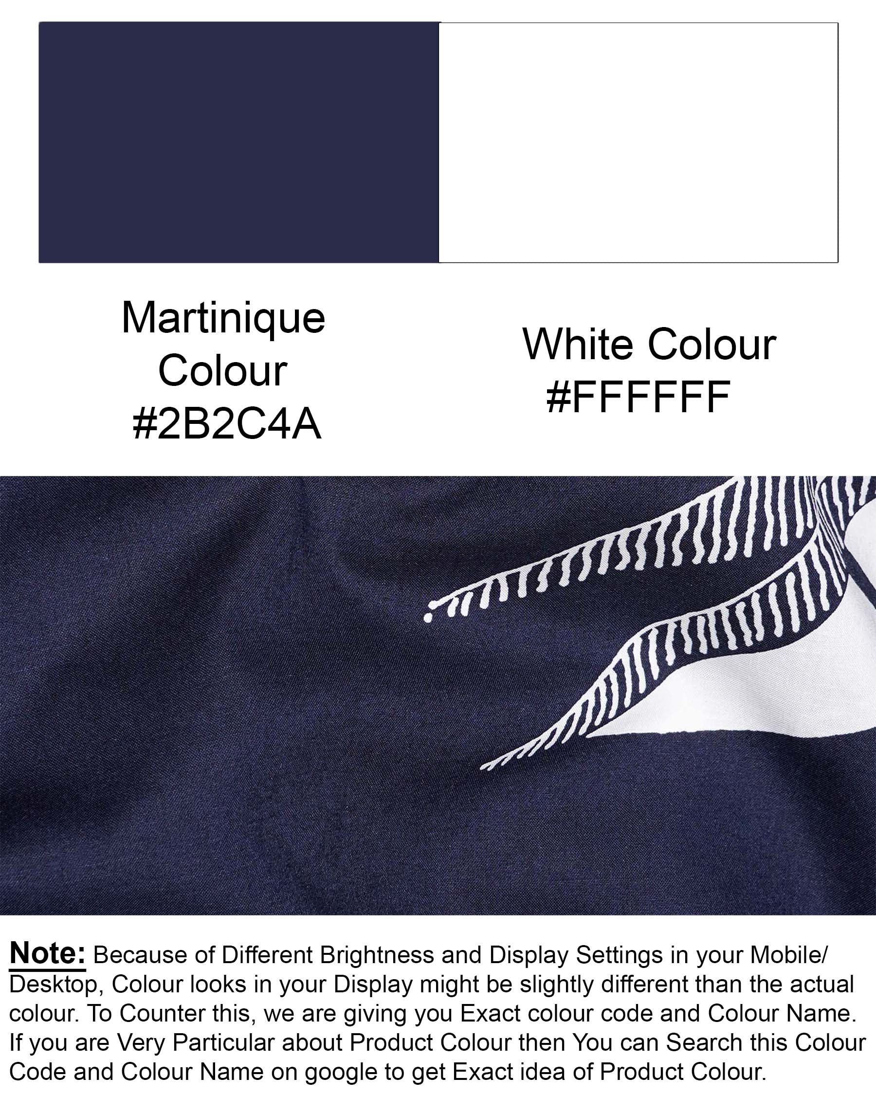 Martinique Blue with White Color Leaves Printed Premium Cotton Shirt 7502-M-38, 7502-M-H-38, 7502-M-39, 7502-M-H-39, 7502-M-40, 7502-M-H-40, 7502-M-42, 7502-M-H-42, 7502-M-44, 7502-M-H-44, 7502-M-46, 7502-M-H-46, 7502-M-48, 7502-M-H-48, 7502-M-50, 7502-M-H-50, 7502-M-52, 7502-M-H-52