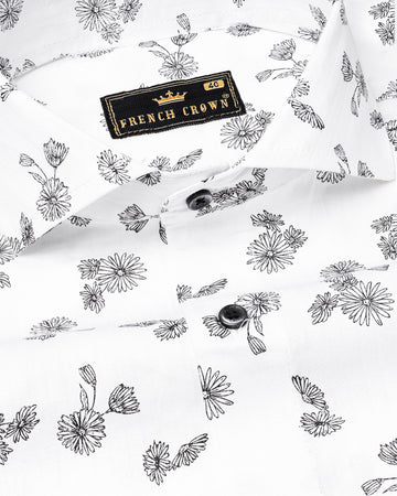 Bright White with Black Floral Dobby Textured Premium Giza Cotton Shirt 7533-CA-BLK-38, 7533-CA-BLK-H-38, 7533-CA-BLK-39, 7533-CA-BLK-H-39, 7533-CA-BLK-40, 7533-CA-BLK-H-40, 7533-CA-BLK-42, 7533-CA-BLK-H-42, 7533-CA-BLK-44, 7533-CA-BLK-H-44, 7533-CA-BLK-46, 7533-CA-BLK-H-46, 7533-CA-BLK-48, 7533-CA-BLK-H-48, 7533-CA-BLK-50, 7533-CA-BLK-H-50, 7533-CA-BLK-52, 7533-CA-BLK-H-52