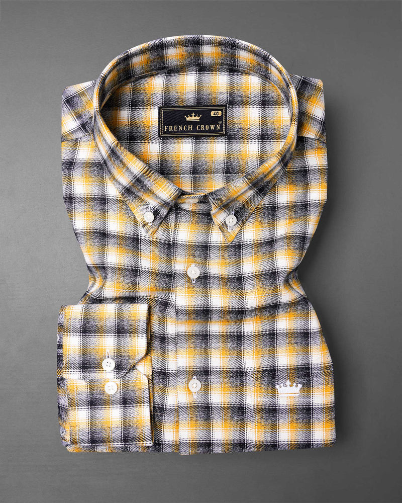 Supernova Yellow and Shark Black Plaid Twill Premium Cotton Shirt 7542-BD-38, 7542-BD-H-38, 7542-BD-39, 7542-BD-H-39, 7542-BD-40, 7542-BD-H-40, 7542-BD-42, 7542-BD-H-42, 7542-BD-44, 7542-BD-H-44, 7542-BD-46, 7542-BD-H-46, 7542-BD-48, 7542-BD-H-48, 7542-BD-50, 7542-BD-H-50, 7542-BD-52, 7542-BD-H-52