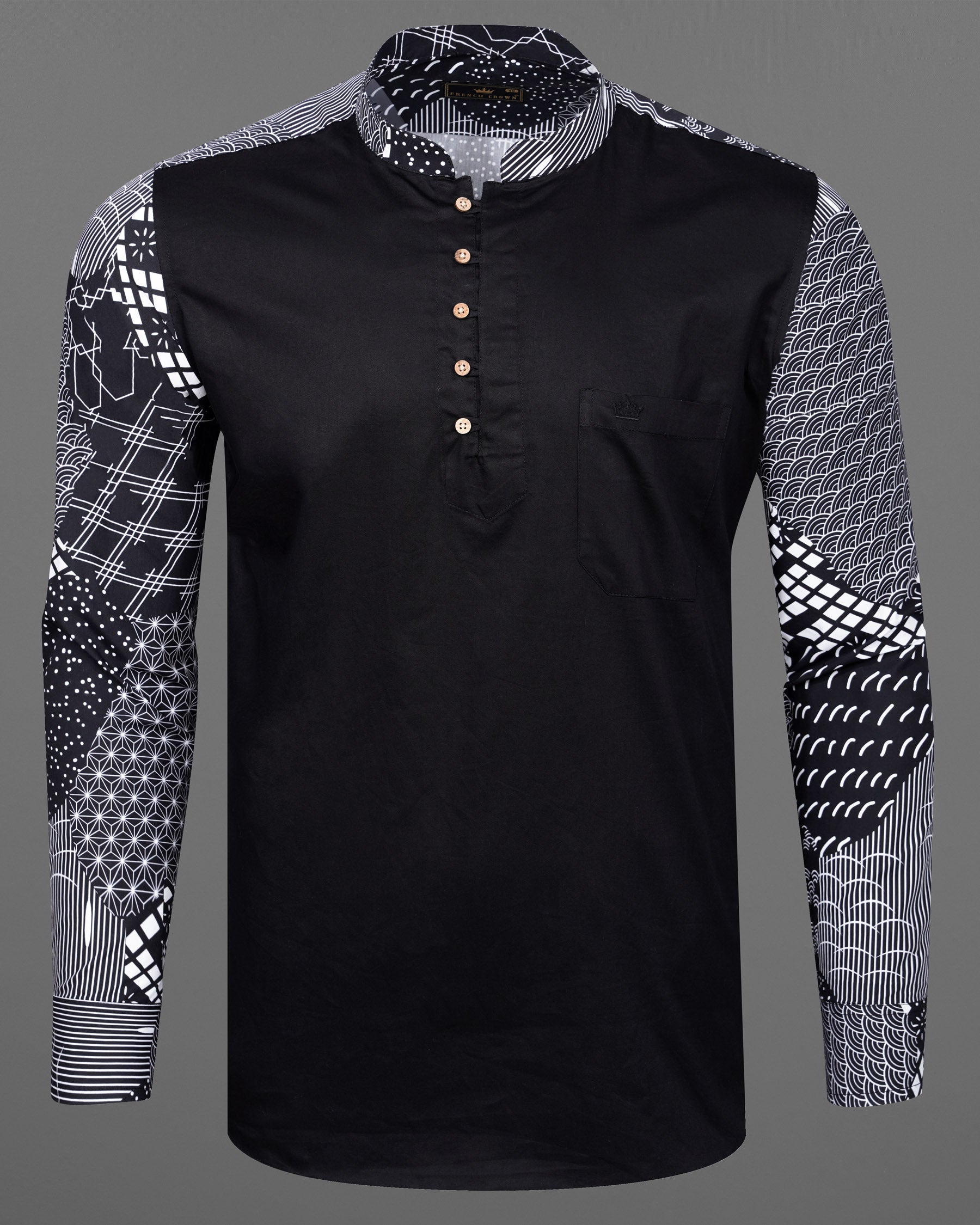 Black and White Quirky Printed Premium Cotton Designer Kurta Shirt 7553-KS-38, 7553-KS-H-38, 7553-KS-39, 7553-KS-H-39, 7553-KS-40, 7553-KS-H-40, 7553-KS-42, 7553-KS-H-42, 7553-KS-44, 7553-KS-H-44, 7553-KS-46, 7553-KS-H-46, 7553-KS-48, 7553-KS-H-48, 7553-KS-50, 7553-KS-H-50, 7553-KS-52, 7553-KS-H-52