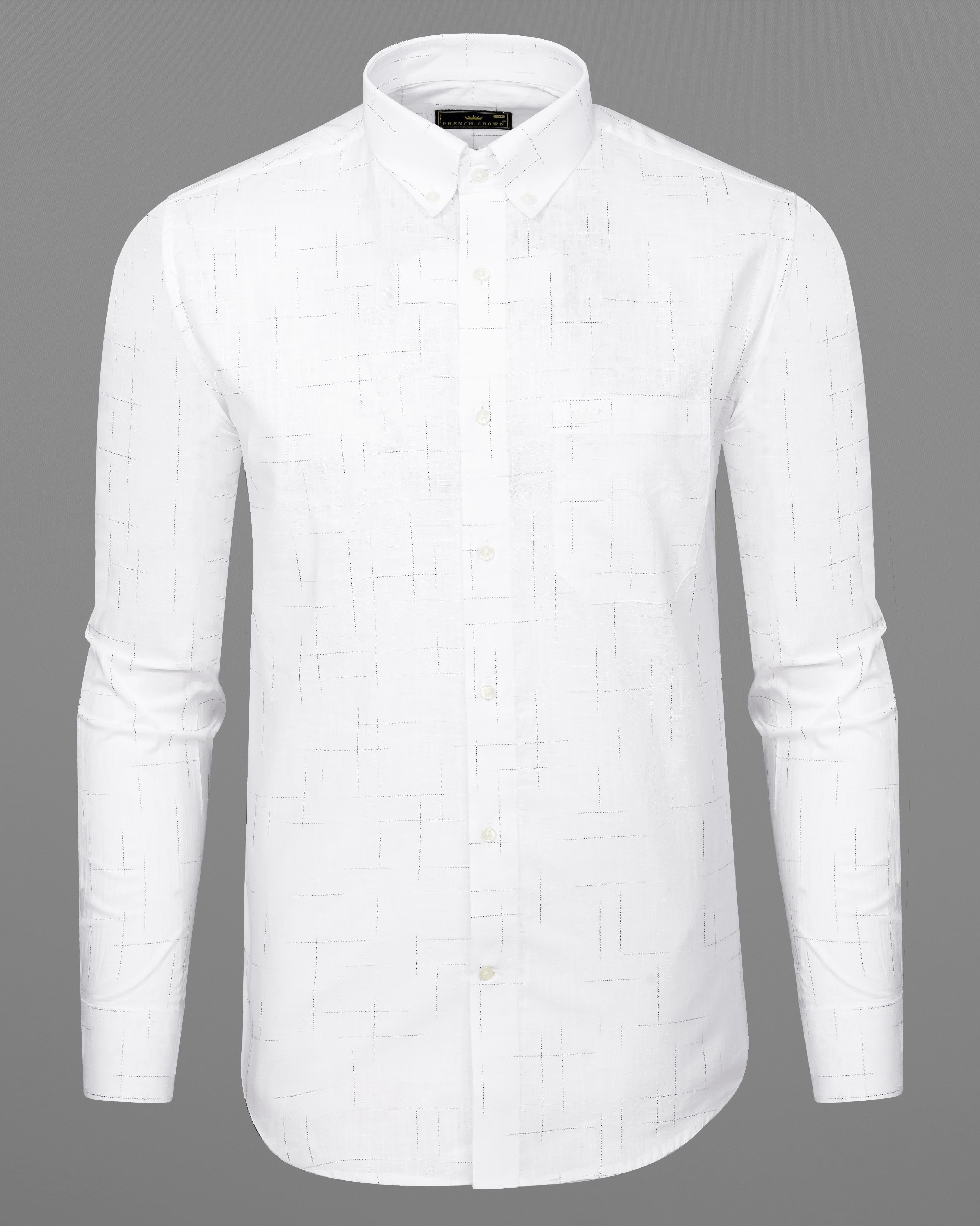 Bright white with black slub textured Luxurious Linen Shirt 7557-BD-38, 7557-BD-H-38, 7557-BD-39, 7557-BD-H-39, 7557-BD-40, 7557-BD-H-40, 7557-BD-42, 7557-BD-H-42, 7557-BD-44, 7557-BD-H-44, 7557-BD-46, 7557-BD-H-46, 7557-BD-48, 7557-BD-H-48, 7557-BD-50, 7557-BD-H-50, 7557-BD-52, 7557-BD-H-52