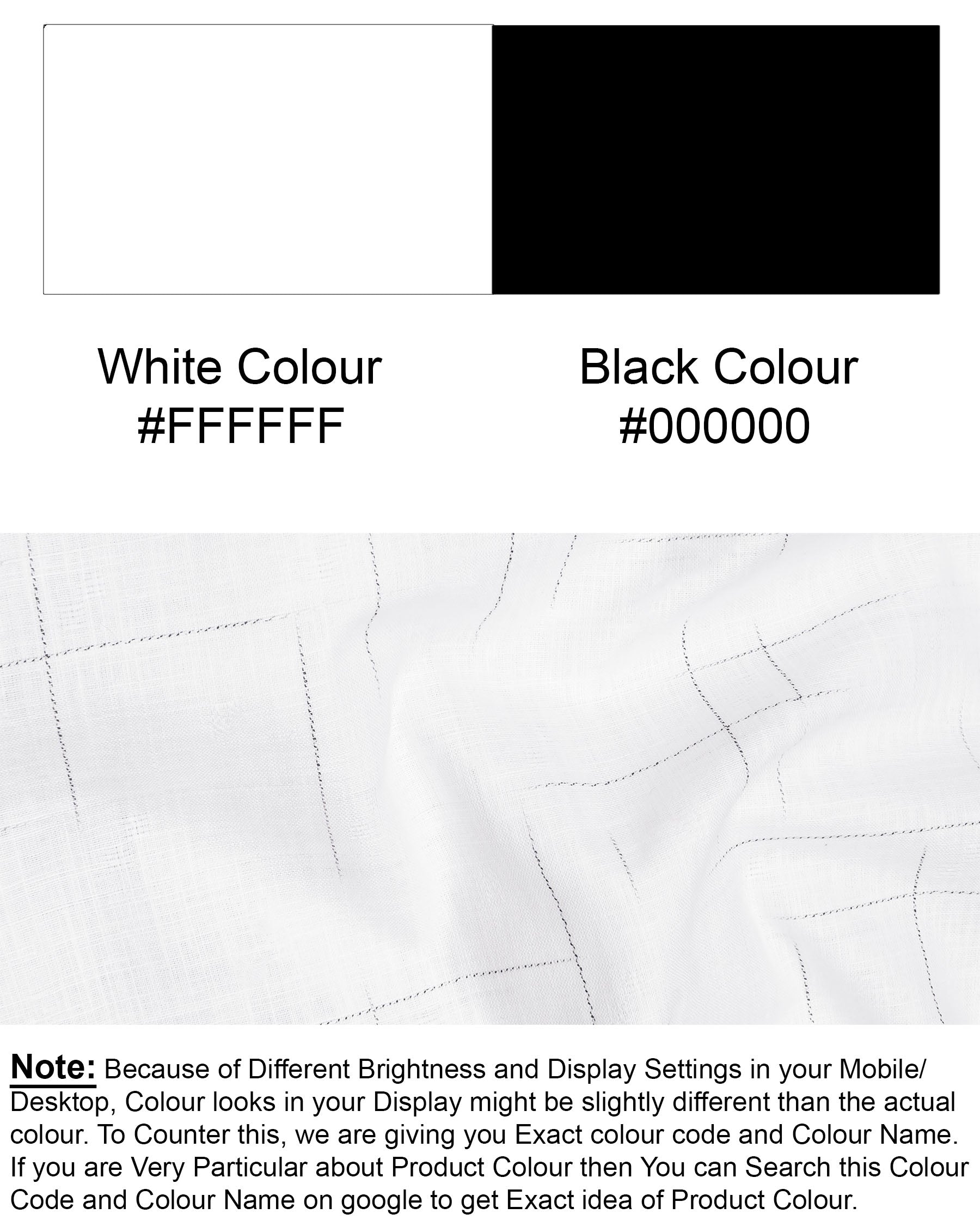 Bright white with black slub textured Luxurious Linen Shirt 7557-BD-38, 7557-BD-H-38, 7557-BD-39, 7557-BD-H-39, 7557-BD-40, 7557-BD-H-40, 7557-BD-42, 7557-BD-H-42, 7557-BD-44, 7557-BD-H-44, 7557-BD-46, 7557-BD-H-46, 7557-BD-48, 7557-BD-H-48, 7557-BD-50, 7557-BD-H-50, 7557-BD-52, 7557-BD-H-52