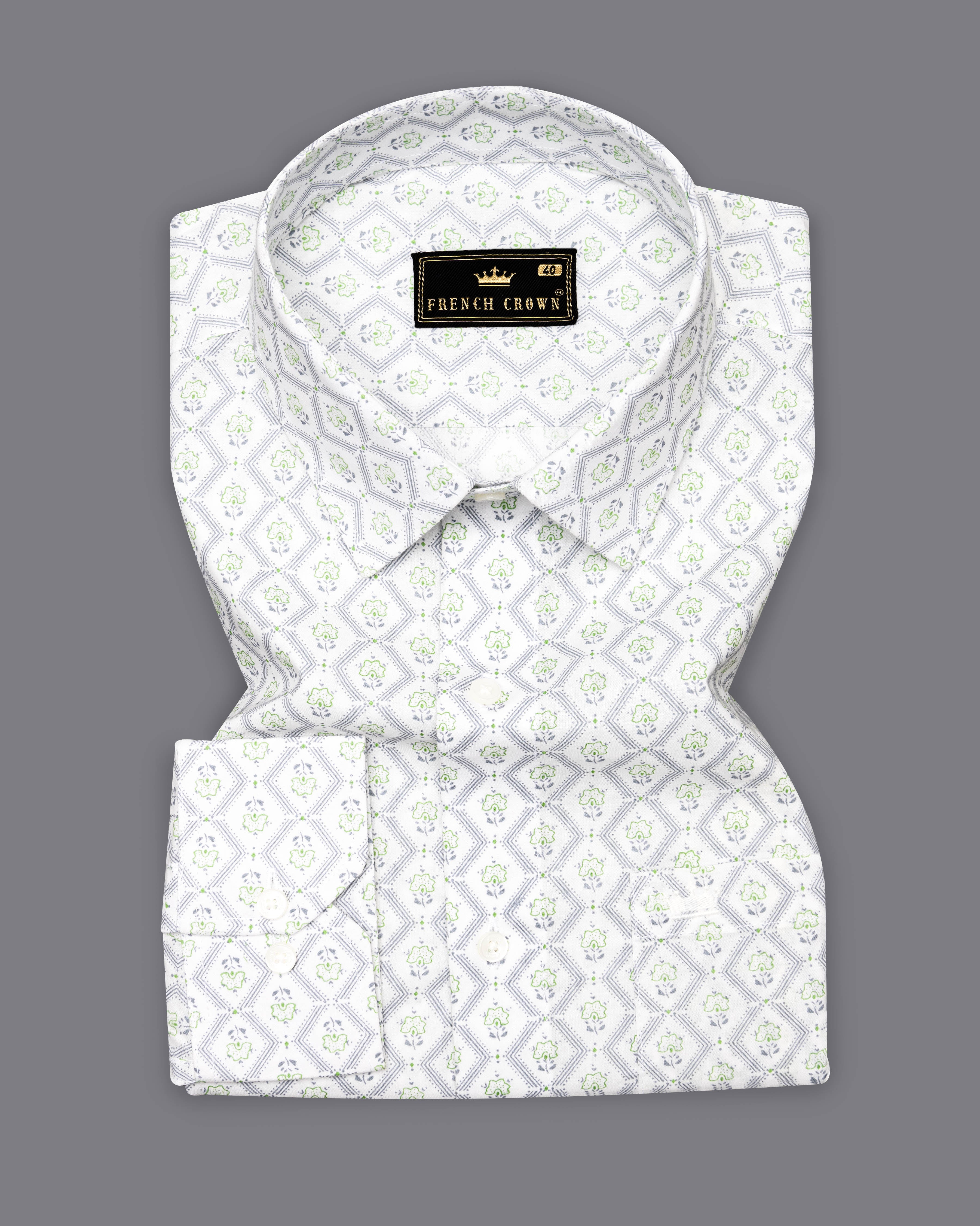 Bright White Jacquard Textured with Signature and Tom and Jerry Embroidered Giza Cotton Shirt 7563-E081-38, 7563-E081-H-38, 7563-E081-39, 7563-E081-H-39, 7563-E081-40, 7563-E081-H-40, 7563-E081-42, 7563-E081-H-42, 7563-E081-44, 7563-E081-H-44, 7563-E081-46, 7563-E081-H-46, 7563-E081-48, 7563-E081-H-48, 7563-E081-50, 7563-E081-H-50, 7563-E081-52, 7563-E081-H-52