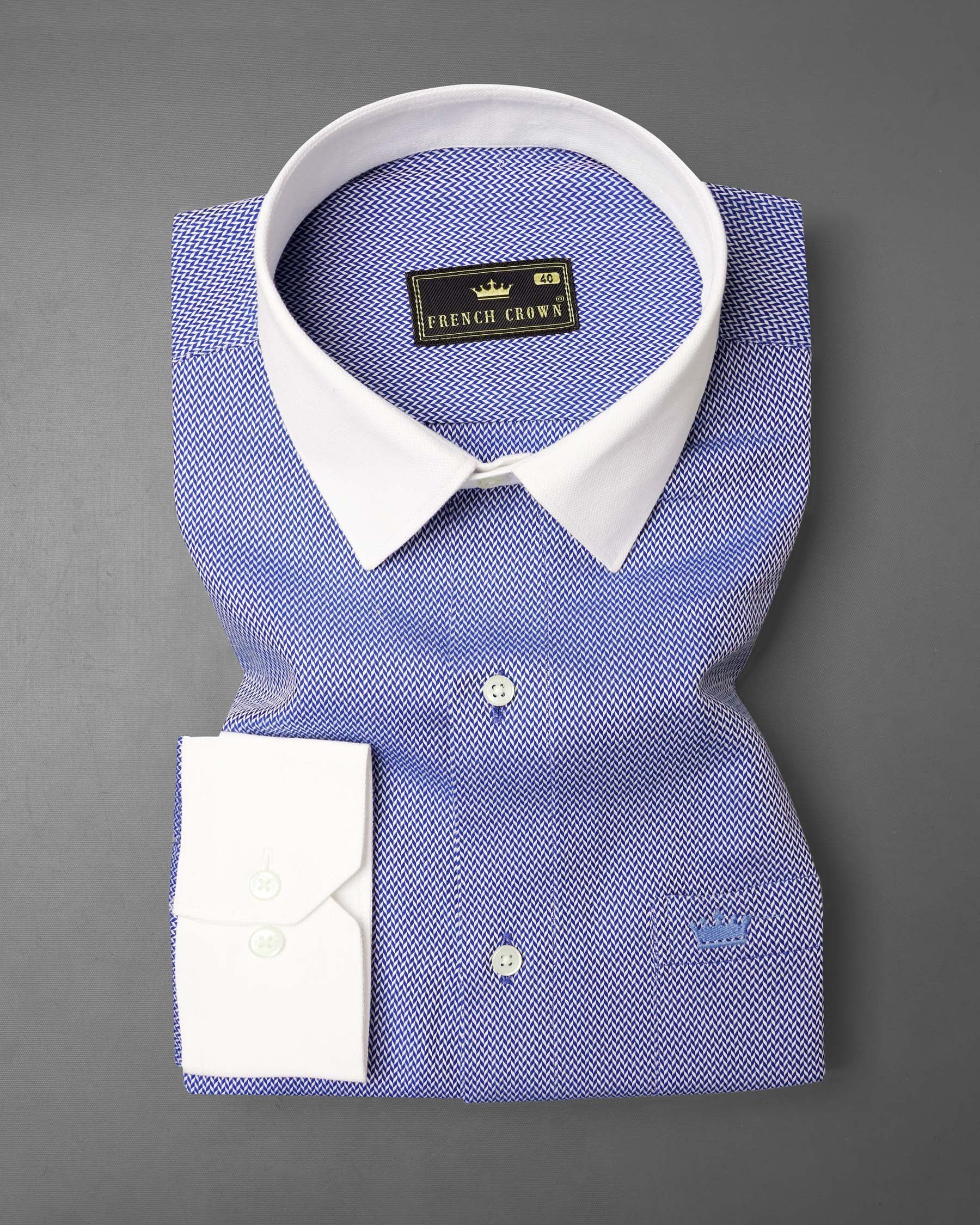 Cobalt Blue with White Collar Dobby Textured Premium Giza Cotton Shirt 7568-WCC-38, 7568-WCC-H-38, 7568-WCC-39, 7568-WCC-H-39, 7568-WCC-40, 7568-WCC-H-40, 7568-WCC-42, 7568-WCC-H-42, 7568-WCC-44, 7568-WCC-H-44, 7568-WCC-46, 7568-WCC-H-46, 7568-WCC-48, 7568-WCC-H-48, 7568-WCC-50, 7568-WCC-H-50, 7568-WCC-52, 7568-WCC-H-52