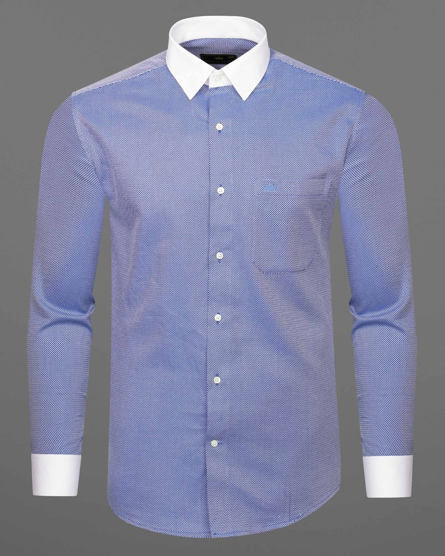 Cobalt Blue with White Collar Dobby Textured Premium Giza Cotton Shirt 7568-WCC-38, 7568-WCC-H-38, 7568-WCC-39, 7568-WCC-H-39, 7568-WCC-40, 7568-WCC-H-40, 7568-WCC-42, 7568-WCC-H-42, 7568-WCC-44, 7568-WCC-H-44, 7568-WCC-46, 7568-WCC-H-46, 7568-WCC-48, 7568-WCC-H-48, 7568-WCC-50, 7568-WCC-H-50, 7568-WCC-52, 7568-WCC-H-52