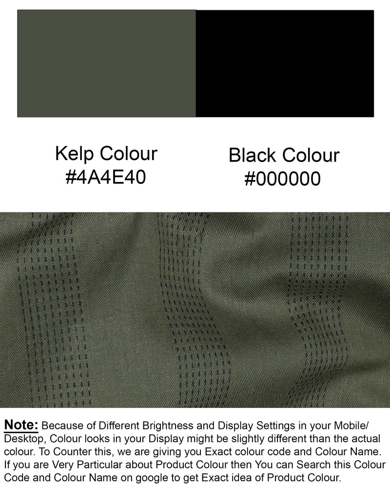 Kelp Green with Black Implied Lined Twill Premium Cotton Shirt 7570-BD-38, 7570-BD-H-38, 7570-BD-39, 7570-BD-H-39, 7570-BD-40, 7570-BD-H-40, 7570-BD-42, 7570-BD-H-42, 7570-BD-44, 7570-BD-H-44, 7570-BD-46, 7570-BD-H-46, 7570-BD-48, 7570-BD-H-48, 7570-BD-50, 7570-BD-H-50, 7570-BD-52, 7570-BD-H-52
