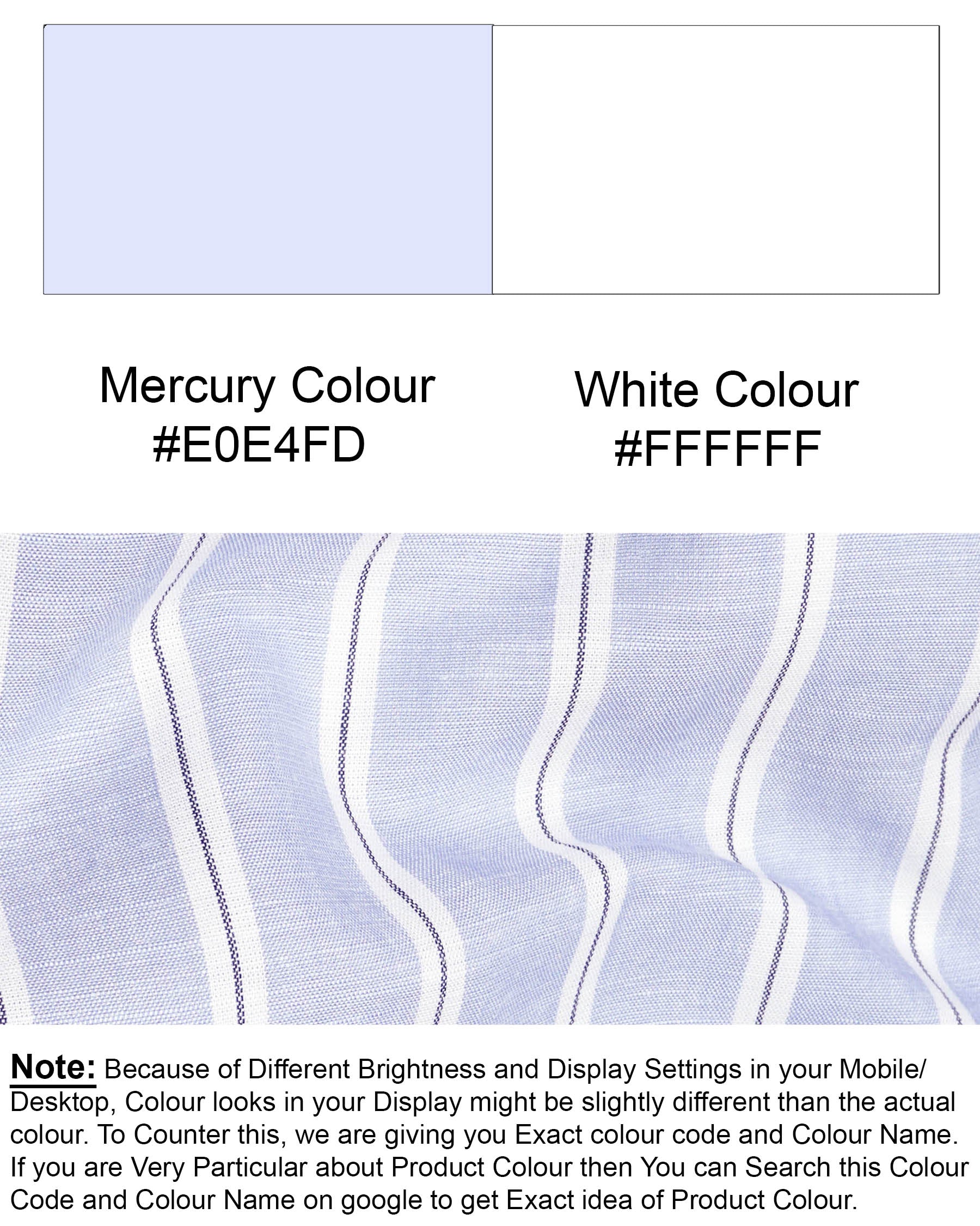  Mercury Blue with White Vertical Striped Twill Premium Cotton Shirt 7572-38, 7572-H-38, 7572-39, 7572-H-39, 7572-40, 7572-H-40, 7572-42, 7572-H-42, 7572-44, 7572-H-44, 7572-46, 7572-H-46, 7572-48, 7572-H-48, 7572-50, 7572-H-50, 7572-52, 7572-H-52