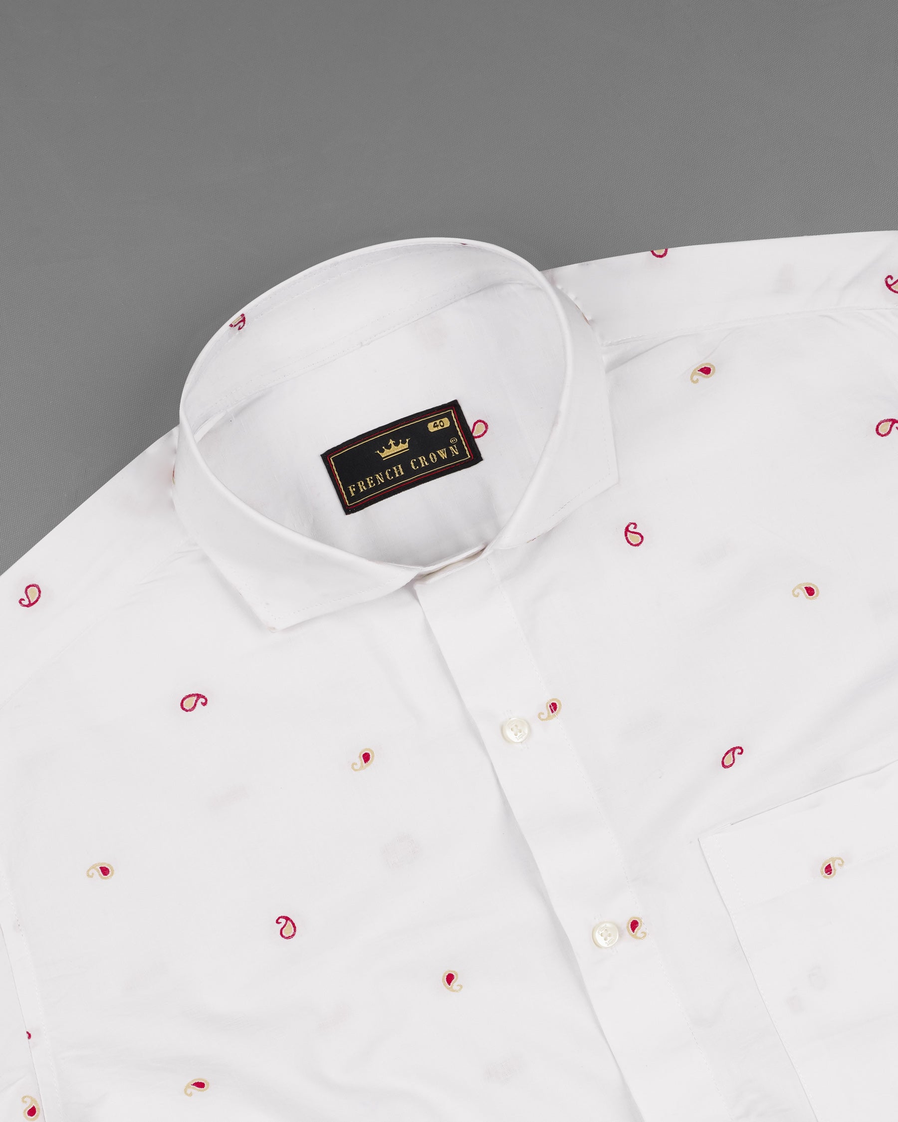 Bright White Paisley Jacquard Textured Premium Giza Cotton Shirt 7575-CA-38, 7575-CA-H-38, 7575-CA-39, 7575-CA-H-39, 7575-CA-40, 7575-CA-H-40, 7575-CA-42, 7575-CA-H-42, 7575-CA-44, 7575-CA-H-44, 7575-CA-46, 7575-CA-H-46, 7575-CA-48, 7575-CA-H-48, 7575-CA-50, 7575-CA-H-50, 7575-CA-52, 7575-CA-H-52