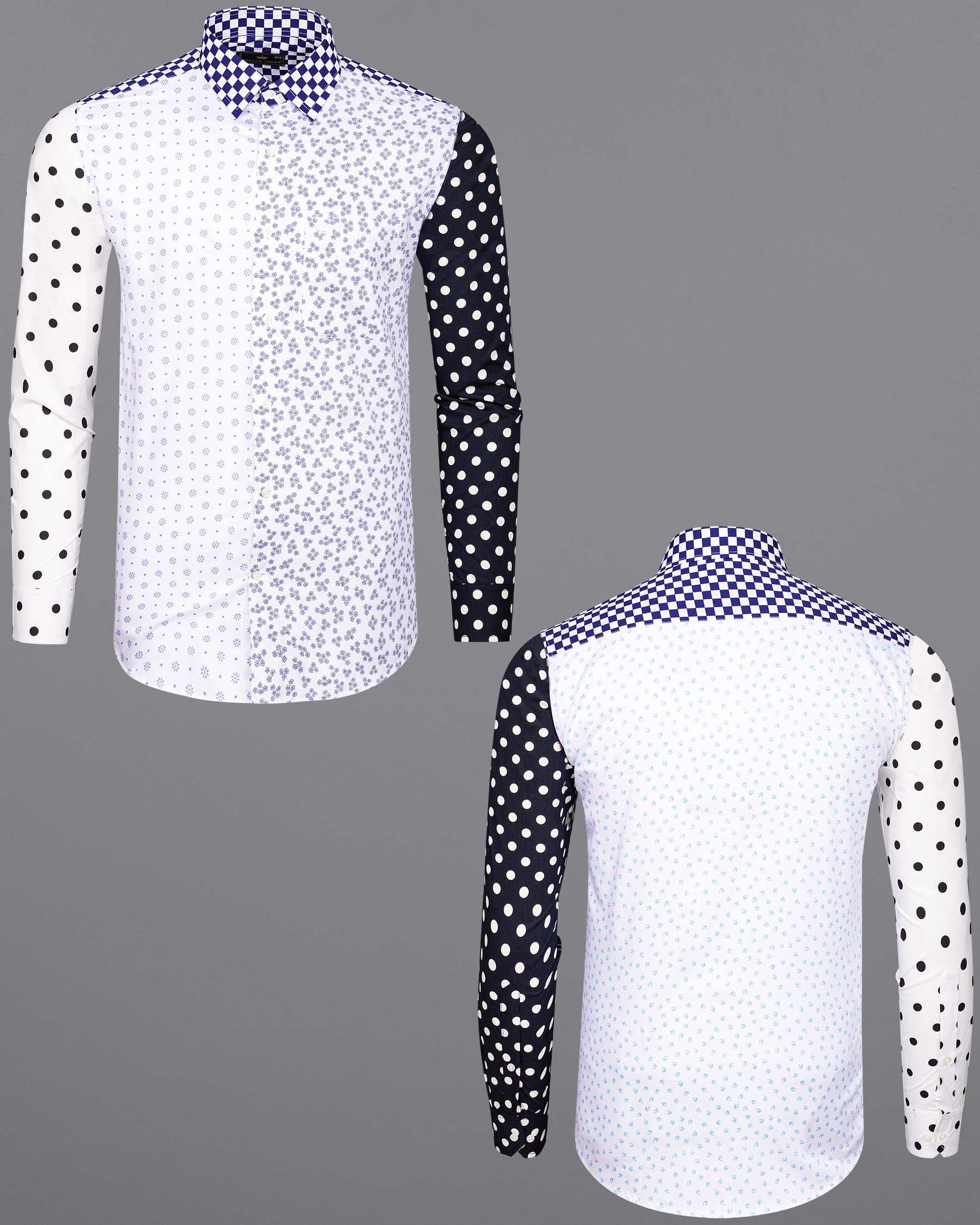 Bright White and Multi Colour Printed Blocking Super Soft Premium Cotton Designer Shirt 7580-38, 7580-H-38, 7580-39, 7580-H-39, 7580-40, 7580-H-40, 7580-42, 7580-H-42, 7580-44, 7580-H-44, 7580-46, 7580-H-46, 7580-48, 7580-H-48, 7580-50, 7580-H-50, 7580-52, 7580-H-52