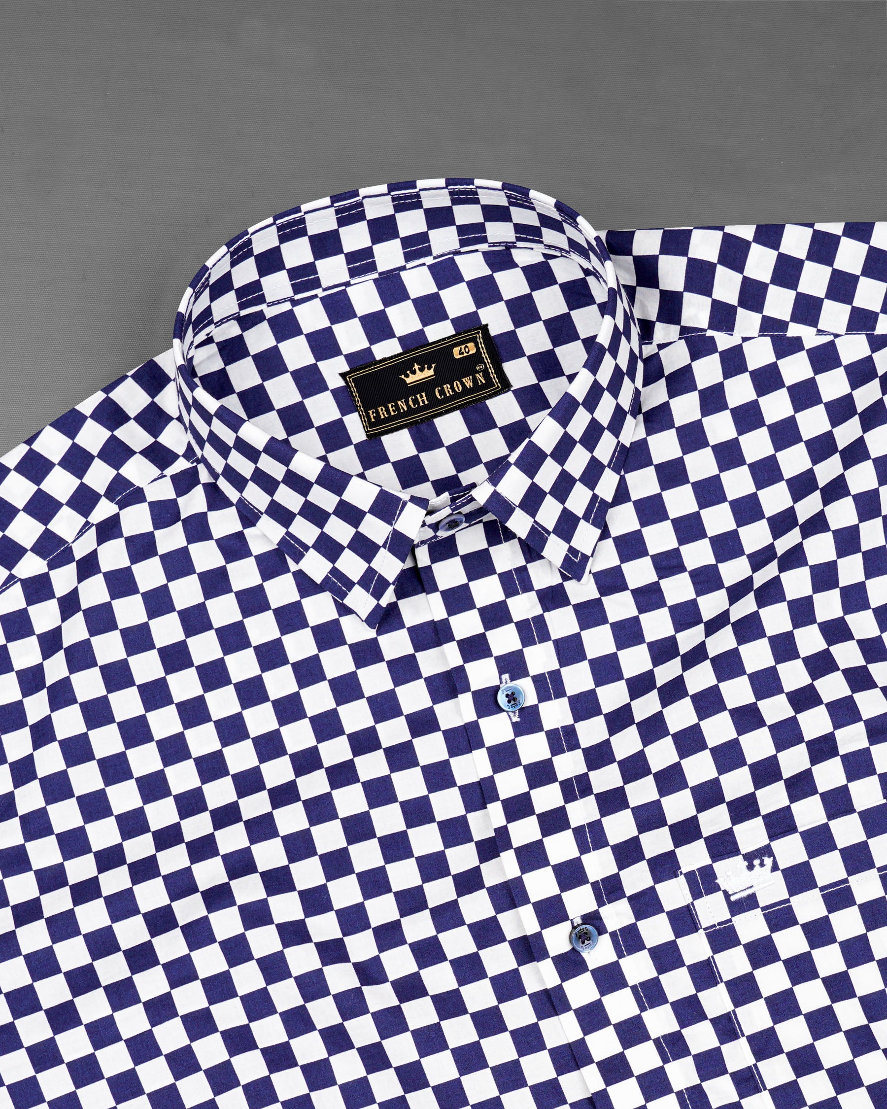  Downriver Blue and White Checked Premium Cotton Shirt 7585-BLE-38, 7585-BLE-H-38, 7585-BLE-39,7585-BLE-H-39, 7585-BLE-40, 7585-BLE-H-40, 7585-BLE-42, 7585-BLE-H-42, 7585-BLE-44, 7585-BLE-H-44, 7585-BLE-46, 7585-BLE-H-46, 7585-BLE-48, 7585-BLE-H-48, 7585-BLE-50, 7585-BLE-H-50, 7585-BLE-52, 7585-BLE-H-52