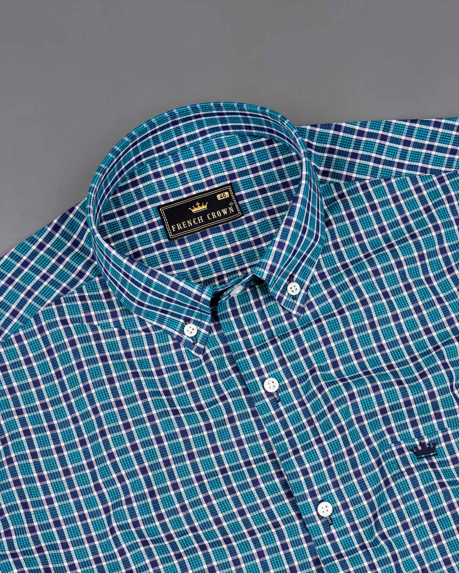 Persian Blue Checkered Premium Cotton Shirt 7611-BD-38, 7611-BD-H-38, 7611-BD-39,7611-BD-H-39, 7611-BD-40, 7611-BD-H-40, 7611-BD-42, 7611-BD-H-42, 7611-BD-44, 7611-BD-H-44, 7611-BD-46, 7611-BD-H-46, 7611-BD-48, 7611-BD-H-48, 7611-BD-50, 7611-BD-H-50, 7611-BD-52, 7611-BD-H-52