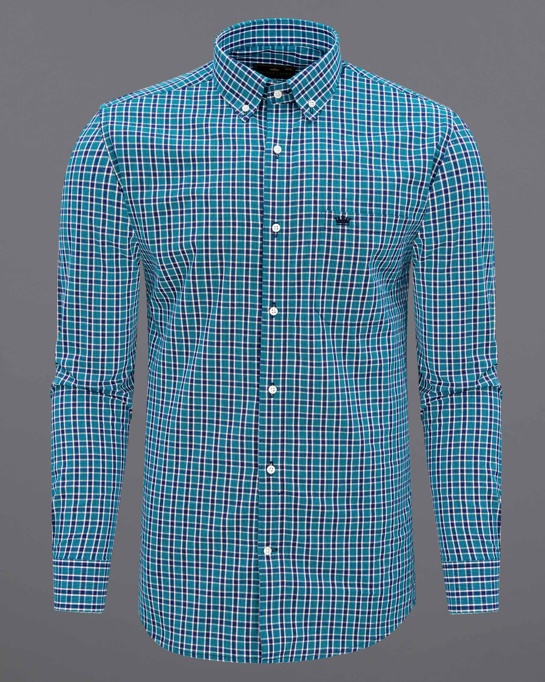 Persian Blue Checkered Premium Cotton Shirt 7611-BD-38, 7611-BD-H-38, 7611-BD-39,7611-BD-H-39, 7611-BD-40, 7611-BD-H-40, 7611-BD-42, 7611-BD-H-42, 7611-BD-44, 7611-BD-H-44, 7611-BD-46, 7611-BD-H-46, 7611-BD-48, 7611-BD-H-48, 7611-BD-50, 7611-BD-H-50, 7611-BD-52, 7611-BD-H-52