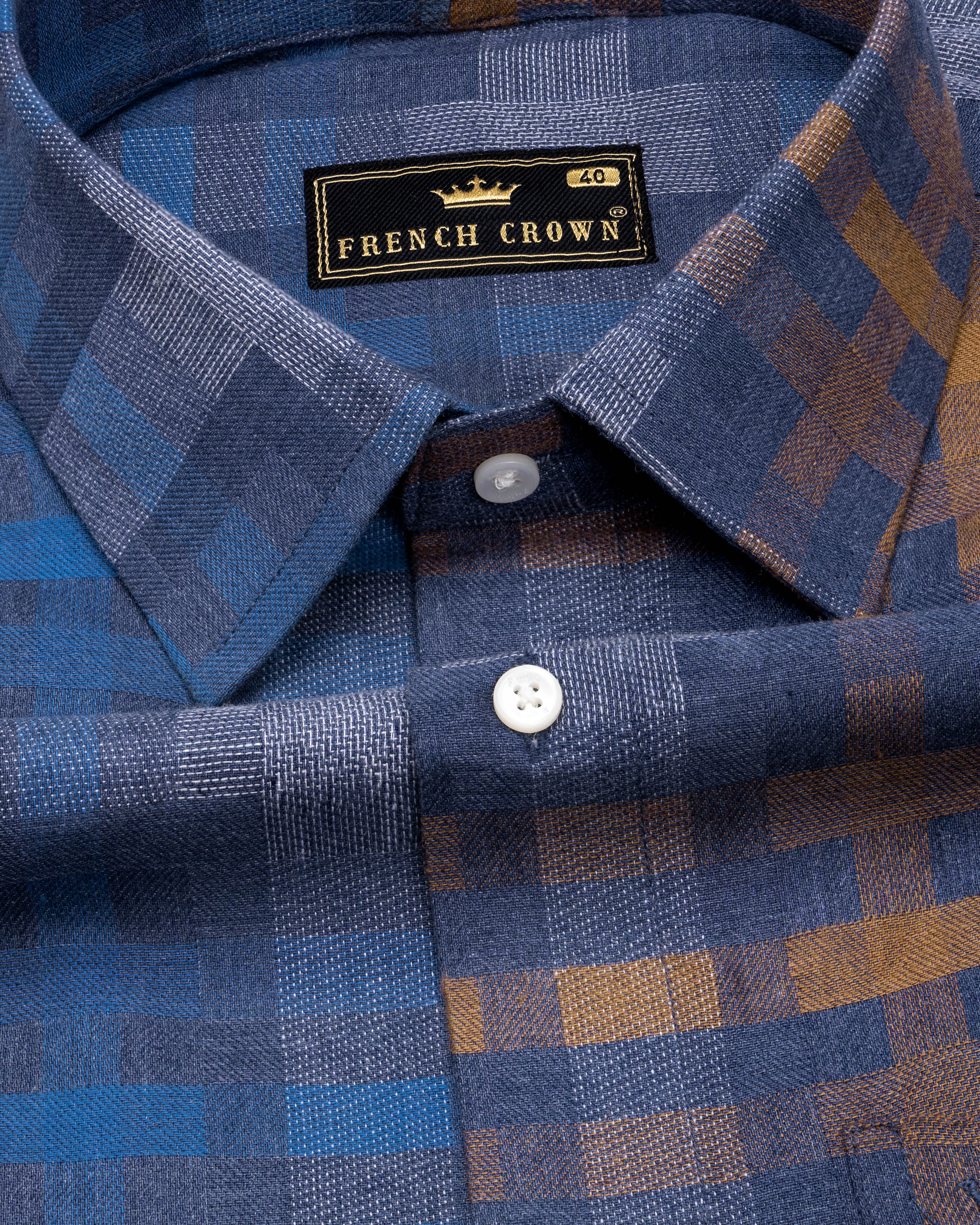 Rhino Blue with Cadet Gray Checkered and Tom Embroidered Dobby Premium Giza Cotton Designer Shirt 7613-BLE-E065-38, 7613-BLE-E065-H-38, 7613-BLE-E065-39, 7613-BLE-E065-H-39, 7613-BLE-E065-40, 7613-BLE-E065-H-40, 7613-BLE-E065-42, 7613-BLE-E065-H-42, 7613-BLE-E065-44, 7613-BLE-E065-H-44, 7613-BLE-E065-46, 7613-BLE-E065-H-46, 7613-BLE-E065-48, 7613-BLE-E065-H-48, 7613-BLE-E065-50, 7613-BLE-E065-H-50, 7613-BLE-E065-52, 7613-BLE-E065-H-52