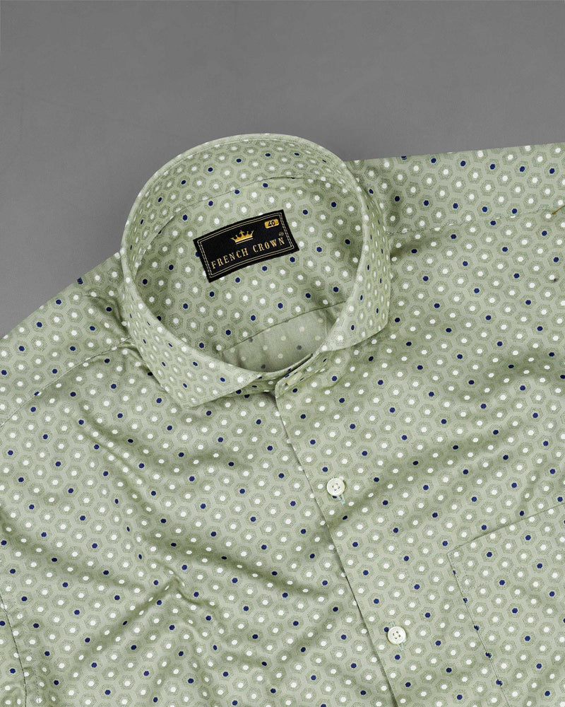 Ash Green Printed Twill Premium Cotton Shirt 7620-CA-38, 7620-CA-H-38, 7620-CA-39,7620-CA-H-39, 7620-CA-40, 7620-CA-H-40, 7620-CA-42, 7620-CA-H-42, 7620-CA-44, 7620-CA-H-44, 7620-CA-46, 7620-CA-H-46, 7620-CA-48, 7620-CA-H-48, 7620-CA-50, 7620-CA-H-50, 7620-CA-52, 7620-CA-H-52