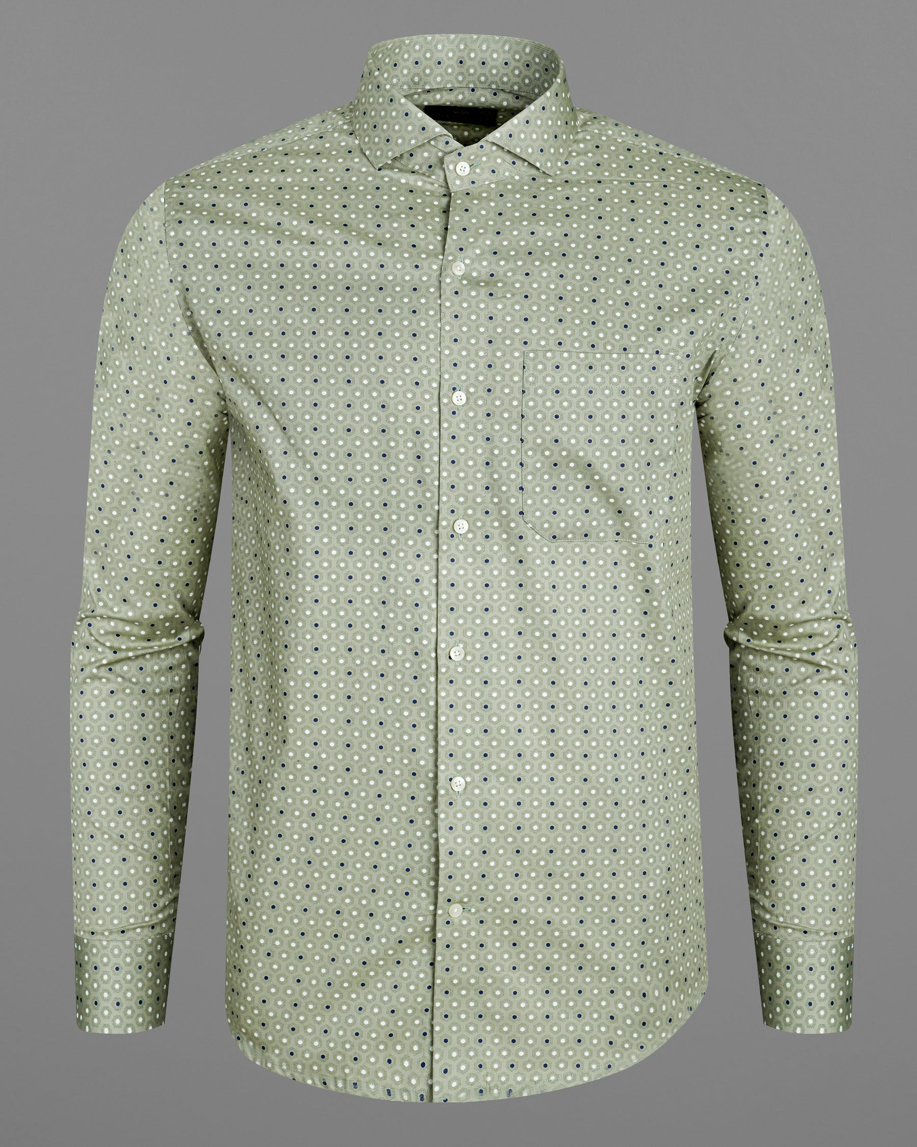 Ash Green Printed Twill Premium Cotton Shirt 7620-CA-38, 7620-CA-H-38, 7620-CA-39,7620-CA-H-39, 7620-CA-40, 7620-CA-H-40, 7620-CA-42, 7620-CA-H-42, 7620-CA-44, 7620-CA-H-44, 7620-CA-46, 7620-CA-H-46, 7620-CA-48, 7620-CA-H-48, 7620-CA-50, 7620-CA-H-50, 7620-CA-52, 7620-CA-H-52