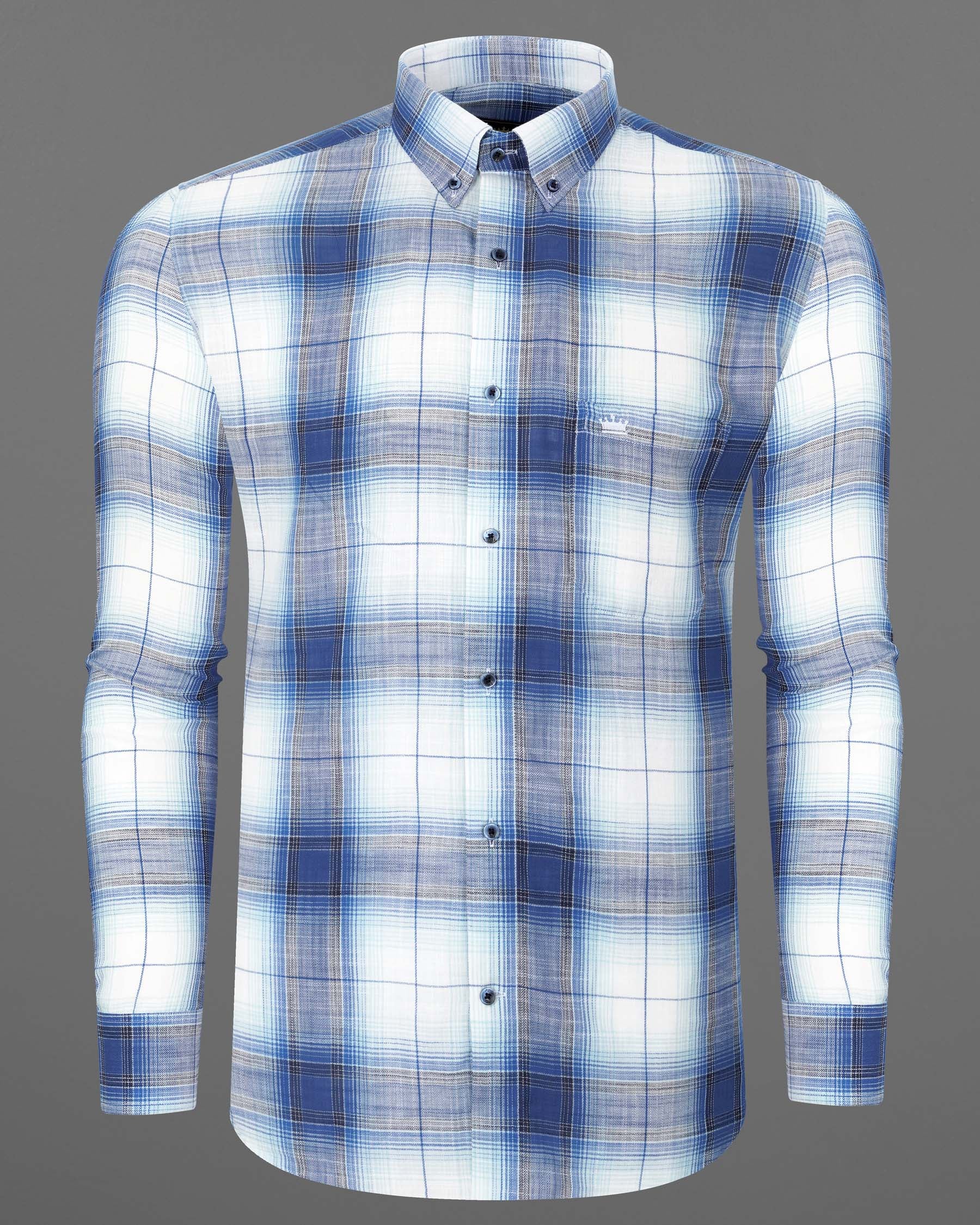 Bright White and Twilight Blue Plaid Herringbone Shirt 7624-BD-BLE-38, 7624-BD-BLE-H-38, 7624-BD-BLE-39,7624-BD-BLE-H-39, 7624-BD-BLE-40, 7624-BD-BLE-H-40, 7624-BD-BLE-42, 7624-BD-BLE-H-42, 7624-BD-BLE-44, 7624-BD-BLE-H-44, 7624-BD-BLE-46, 7624-BD-BLE-H-46, 7624-BD-BLE-48, 7624-BD-BLE-H-48, 7624-BD-BLE-50, 7624-BD-BLE-H-50, 7624-BD-BLE-52, 7624-BD-BLE-H-52