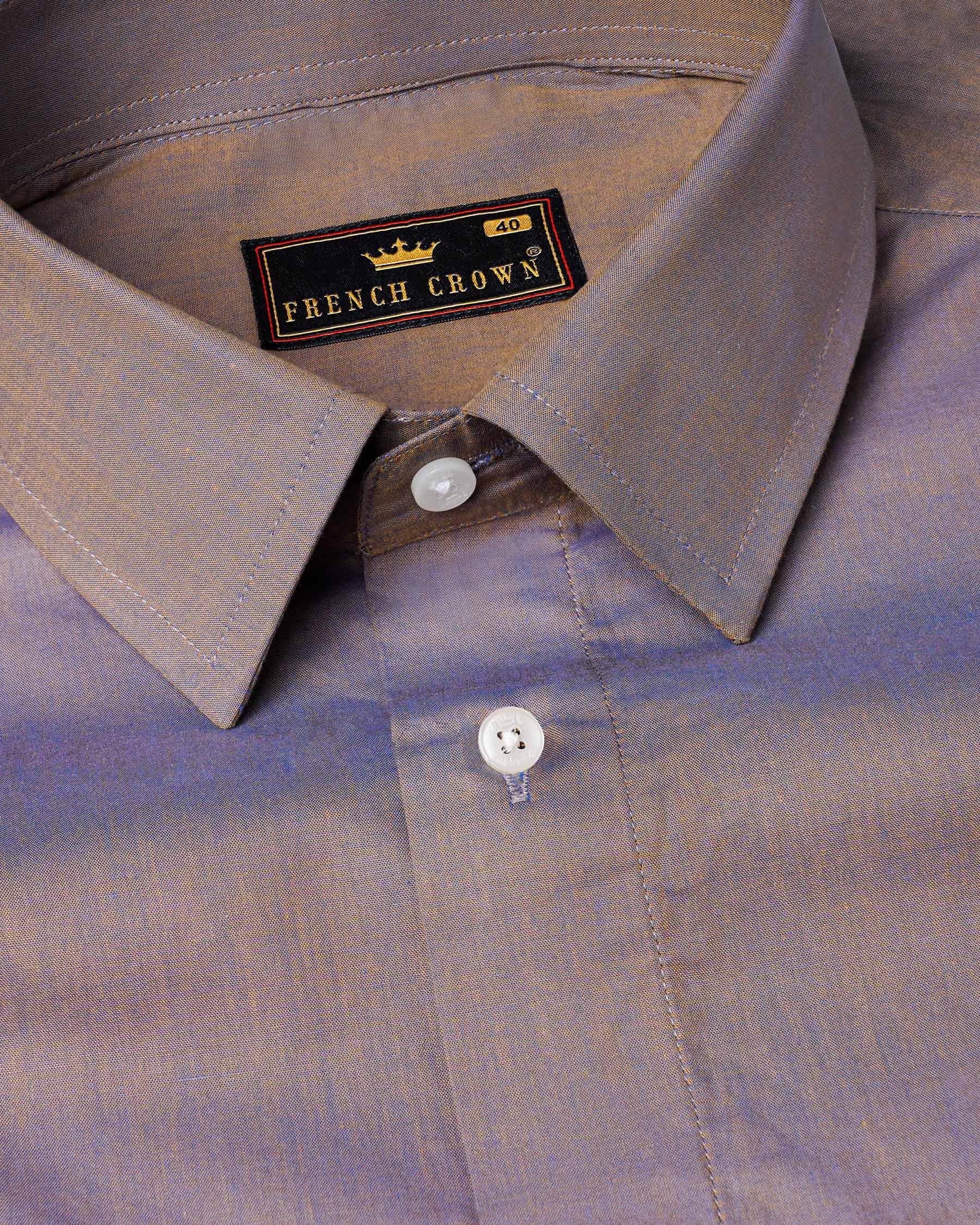 Cinereous Brown Two Tone Chambray Shirt 7635-38, 7635-H-38, 7635-39,7635-H-39, 7635-40, 7635-H-40, 7635-42, 7635-H-42, 7635-44, 7635-H-44, 7635-46, 7635-H-46, 7635-48, 7635-H-48, 7635-50, 7635-H-50, 7635-52, 7635-H-52