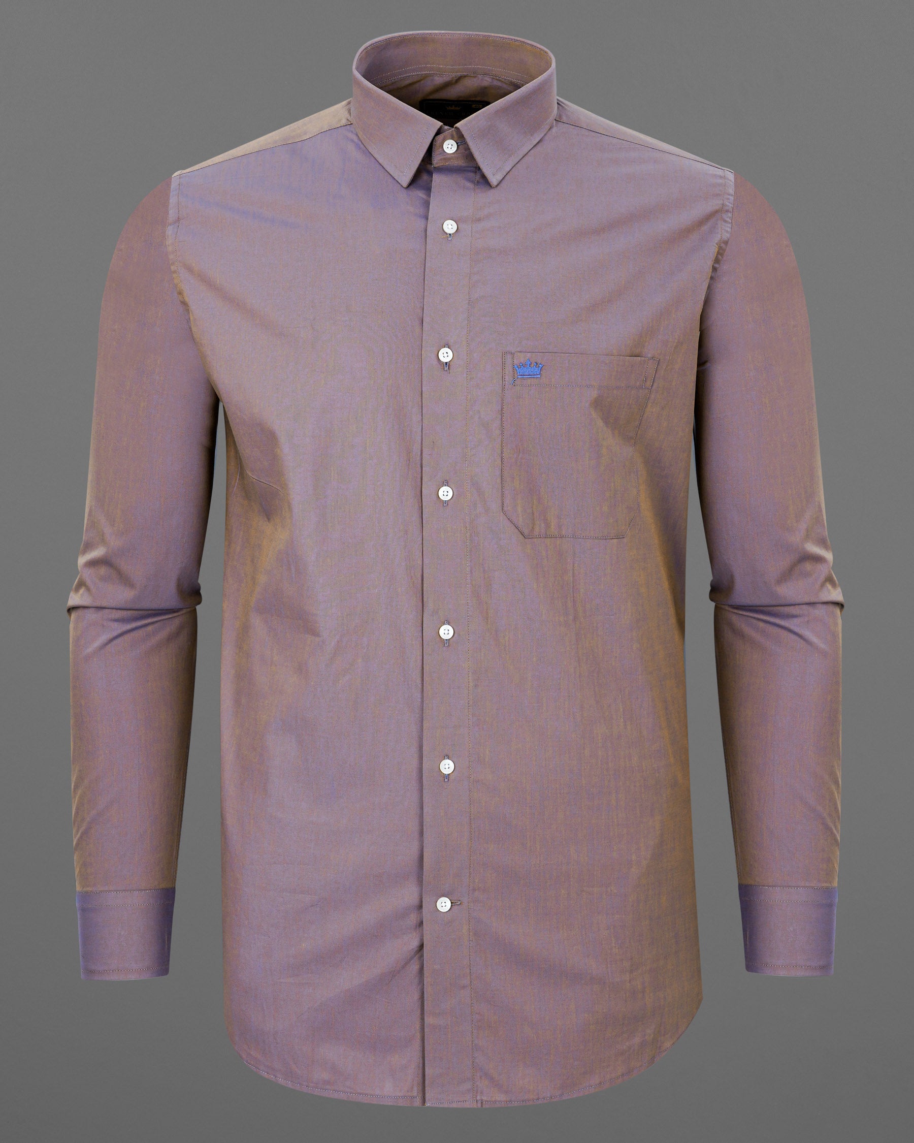 Cinereous Brown Two Tone Chambray Shirt 7635-38, 7635-H-38, 7635-39,7635-H-39, 7635-40, 7635-H-40, 7635-42, 7635-H-42, 7635-44, 7635-H-44, 7635-46, 7635-H-46, 7635-48, 7635-H-48, 7635-50, 7635-H-50, 7635-52, 7635-H-52