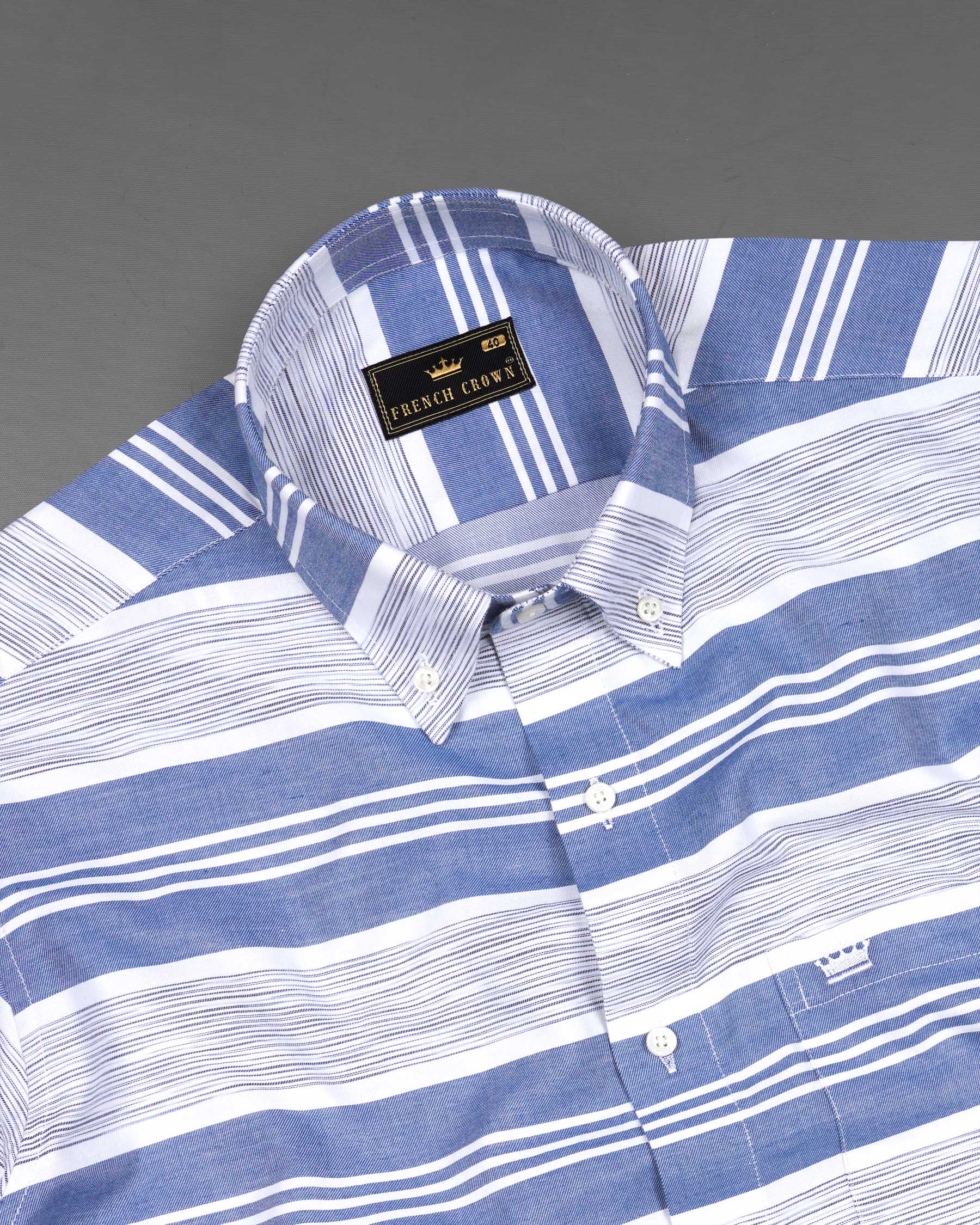 Scampi Blue and White Striped Twill Premium Cotton Shirt 7644-BD-38, 7644-BD-H-38, 7644-BD-39,7644-BD-H-39, 7644-BD-40, 7644-BD-H-40, 7644-BD-42, 7644-BD-H-42, 7644-BD-44, 7644-BD-H-44, 7644-BD-46, 7644-BD-H-46, 7644-BD-48, 7644-BD-H-48, 7644-BD-50, 7644-BD-H-50, 7644-BD-52, 7644-BD-H-52