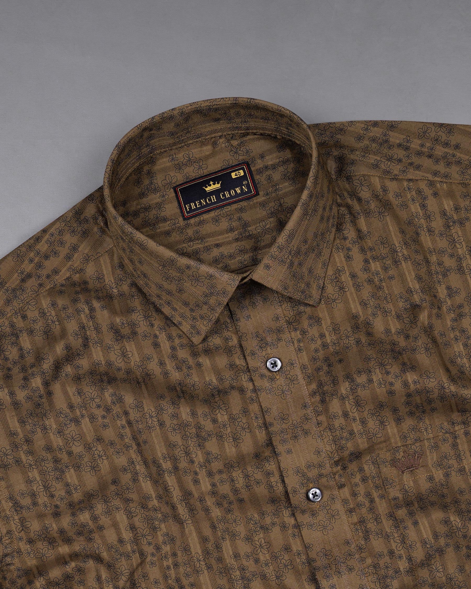 Deep Coffee Brown Ditzy Floral Dobby Textured Premium Giza Cotton Shirt 7645-BLK-38, 7645-BLK-H-38, 7645-BLK-39,7645-BLK-H-39, 7645-BLK-40, 7645-BLK-H-40, 7645-BLK-42, 7645-BLK-H-42, 7645-BLK-44, 7645-BLK-H-44, 7645-BLK-46, 7645-BLK-H-46, 7645-BLK-48, 7645-BLK-H-48, 7645-BLK-50, 7645-BLK-H-50, 7645-BLK-52, 7645-BLK-H-52