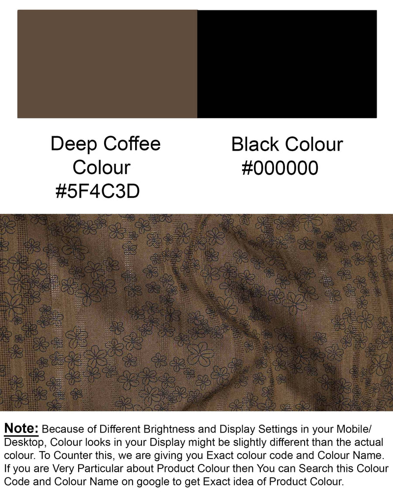 Deep Coffee Brown Ditzy Floral Dobby Textured Premium Giza Cotton Shirt 7645-BLK-38, 7645-BLK-H-38, 7645-BLK-39,7645-BLK-H-39, 7645-BLK-40, 7645-BLK-H-40, 7645-BLK-42, 7645-BLK-H-42, 7645-BLK-44, 7645-BLK-H-44, 7645-BLK-46, 7645-BLK-H-46, 7645-BLK-48, 7645-BLK-H-48, 7645-BLK-50, 7645-BLK-H-50, 7645-BLK-52, 7645-BLK-H-52