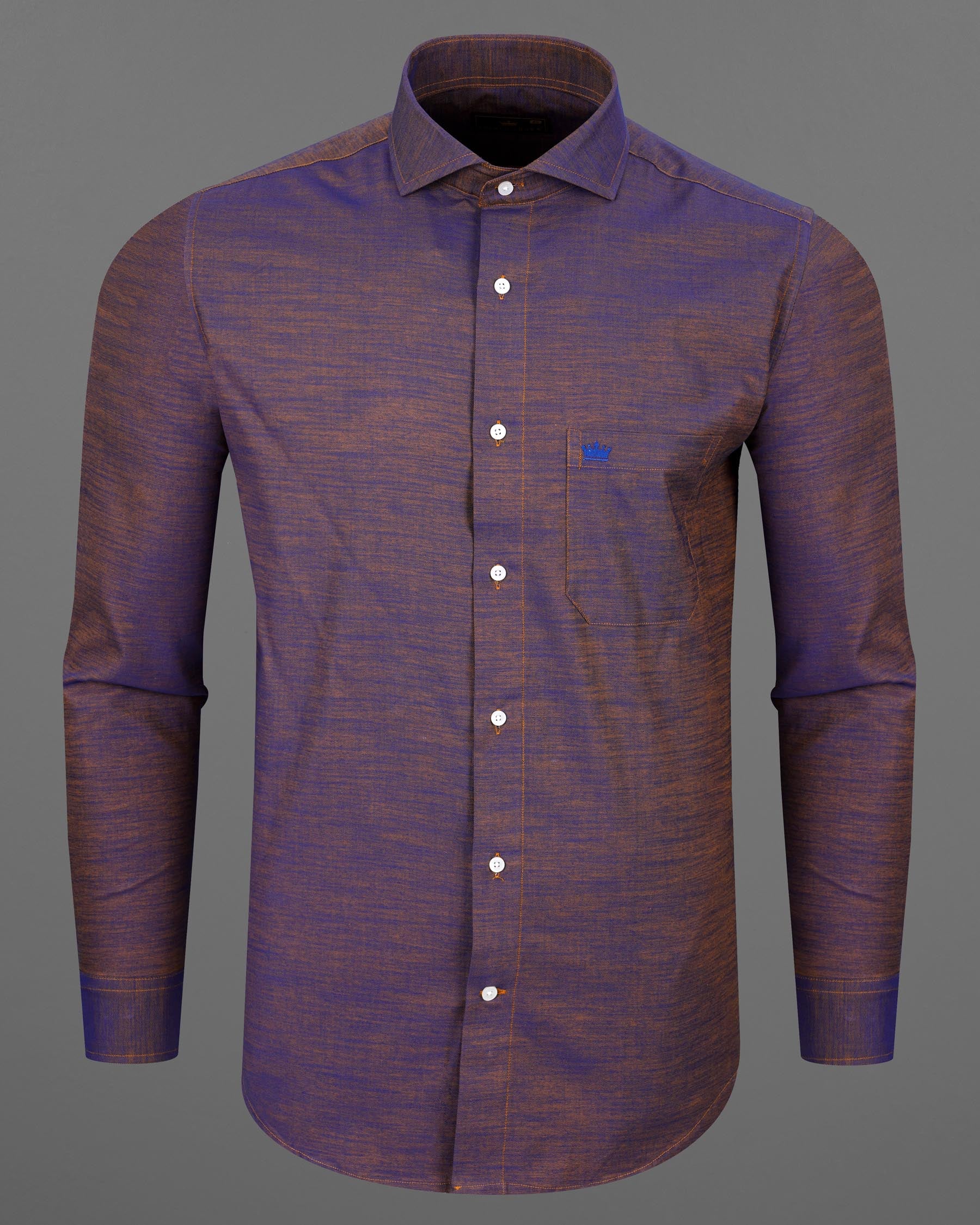 Martinique Blue with Ironstone Brown Two Tone Chambray Chambray Shirt 7647-CA-38, 7647-CA-H-38, 7647-CA-39,7647-CA-H-39, 7647-CA-40, 7647-CA-H-40, 7647-CA-42, 7647-CA-H-42, 7647-CA-44, 7647-CA-H-44, 7647-CA-46, 7647-CA-H-46, 7647-CA-48, 7647-CA-H-48, 7647-CA-50, 7647-CA-H-50, 7647-CA-52, 7647-CA-H-52