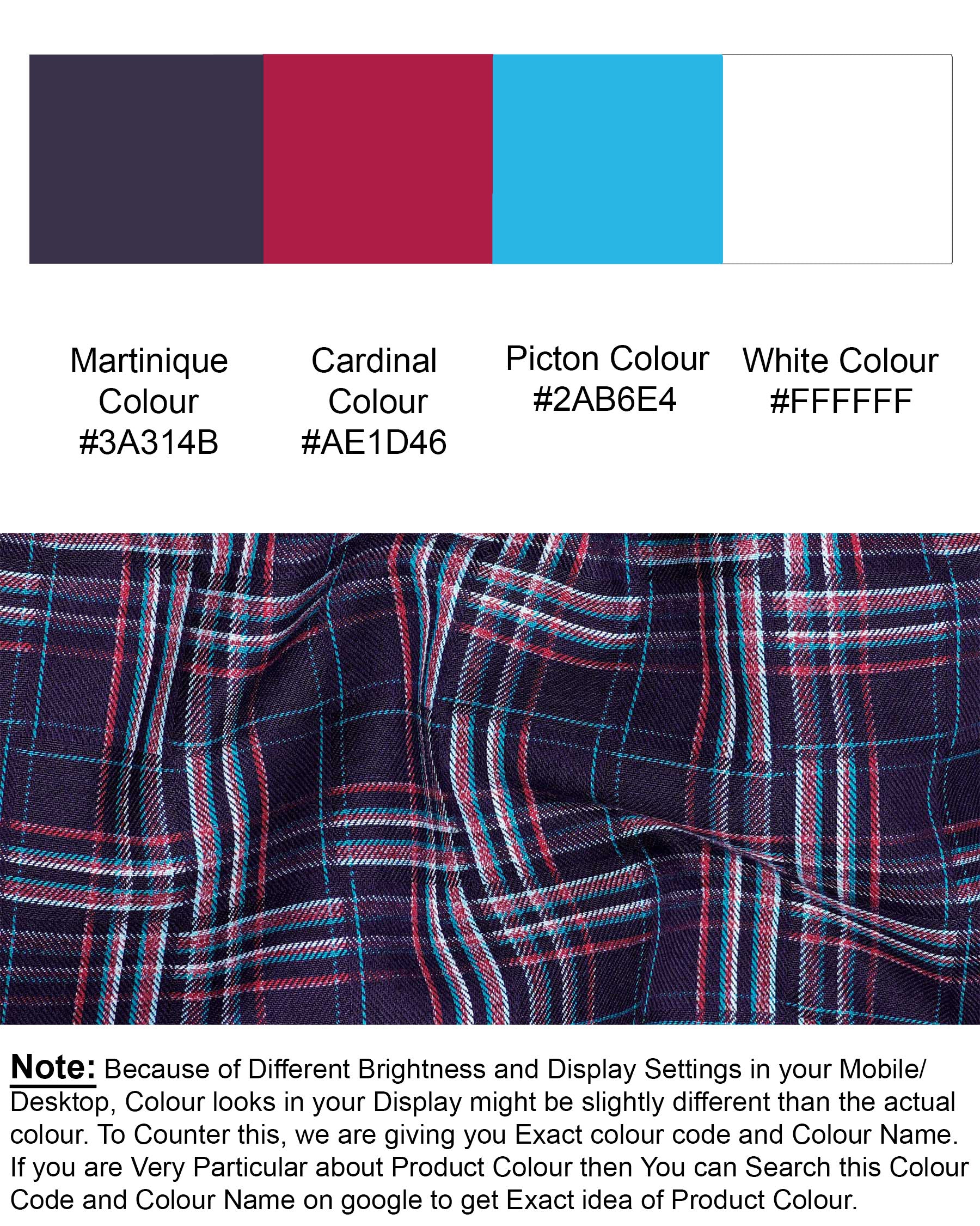  Martinique Blue Plaid Dobby Textured Premium Giza Cotton Zipper Overshirt 7665-P73-38, 7665-P73-39, 7665-P73-40, 7665-P73-42, 7665-P73-44, 7665-P73-46, 7665-P73-48, 7665-P73-50, 7665-P73-52