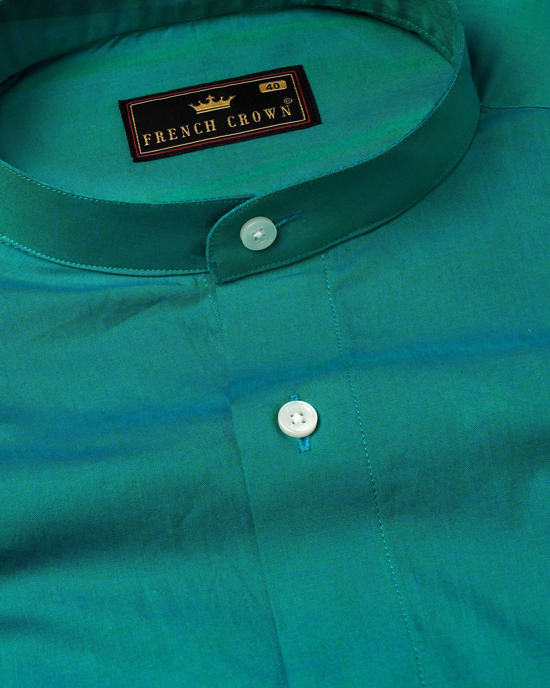 Teal Green Chambray Textured Premium Cotton Shirt 7678-M-38, 7678-M-H-38, 7678-M-39,7678-M-H-39, 7678-M-40, 7678-M-H-40, 7678-M-42, 7678-M-H-42, 7678-M-44, 7678-M-H-44, 7678-M-46, 7678-M-H-46, 7678-M-48, 7678-M-H-48, 7678-M-50, 7678-M-H-50, 7678-M-52, 7678-M-H-52