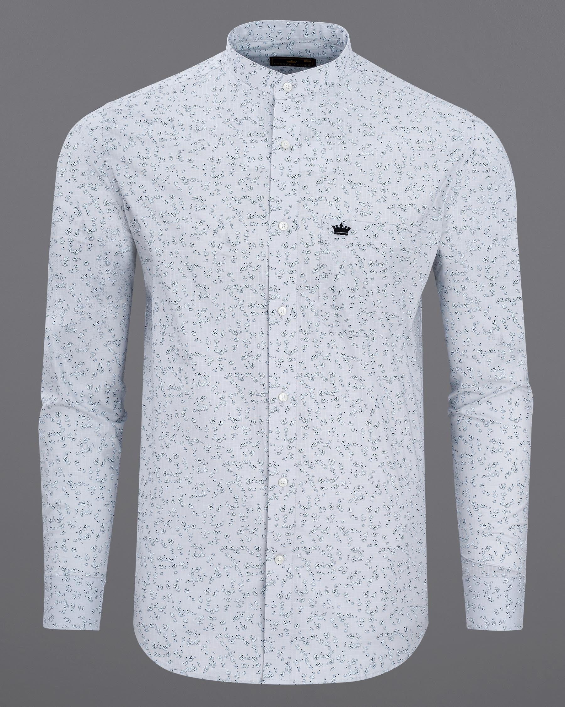 Gainsboro Gray Ditzy Printed Premium Cotton Shirt 7688-M-38, 7688-M-H-38, 7688-M-39,7688-M-H-39, 7688-M-40, 7688-M-H-40, 7688-M-42, 7688-M-H-42, 7688-M-44, 7688-M-H-44, 7688-M-46, 7688-M-H-46, 7688-M-48, 7688-M-H-48, 7688-M-50, 7688-M-H-50, 7688-M-52, 7688-M-H-52