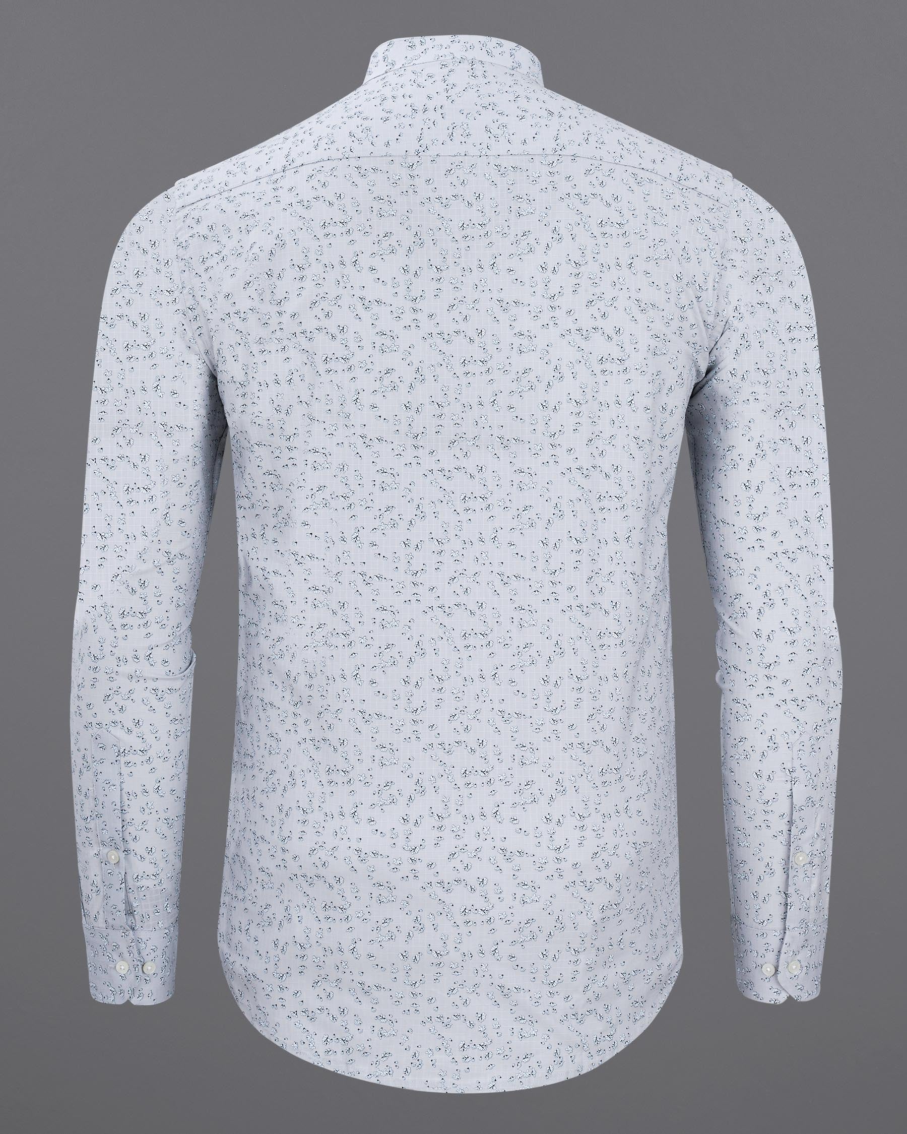 Gainsboro Gray Ditzy Printed Premium Cotton Shirt 7688-M-38, 7688-M-H-38, 7688-M-39,7688-M-H-39, 7688-M-40, 7688-M-H-40, 7688-M-42, 7688-M-H-42, 7688-M-44, 7688-M-H-44, 7688-M-46, 7688-M-H-46, 7688-M-48, 7688-M-H-48, 7688-M-50, 7688-M-H-50, 7688-M-52, 7688-M-H-52