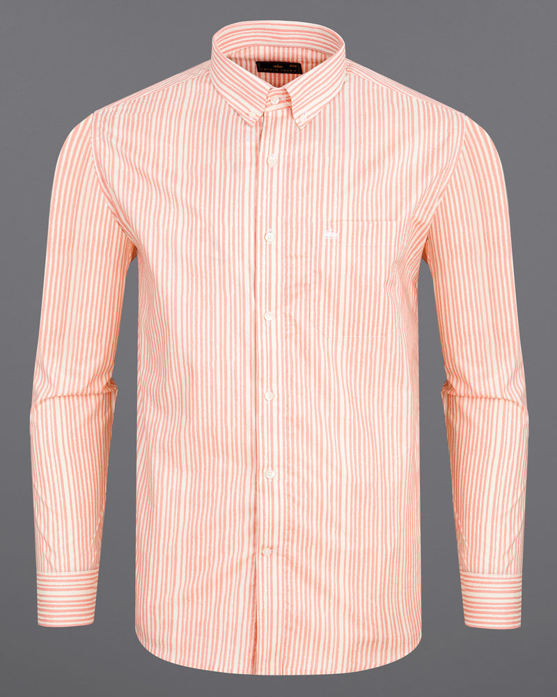 Zinnwaldite Peach with Seashell Beige Pin Striped Premium Cotton Shirt 7694-BD-38, 7694-BD-H-38, 7694-BD-39,7694-BD-H-39, 7694-BD-40, 7694-BD-H-40, 7694-BD-42, 7694-BD-H-42, 7694-BD-44, 7694-BD-H-44, 7694-BD-46, 7694-BD-H-46, 7694-BD-48, 7694-BD-H-48, 7694-BD-50, 7694-BD-H-50, 7694-BD-52, 7694-BD-H-52