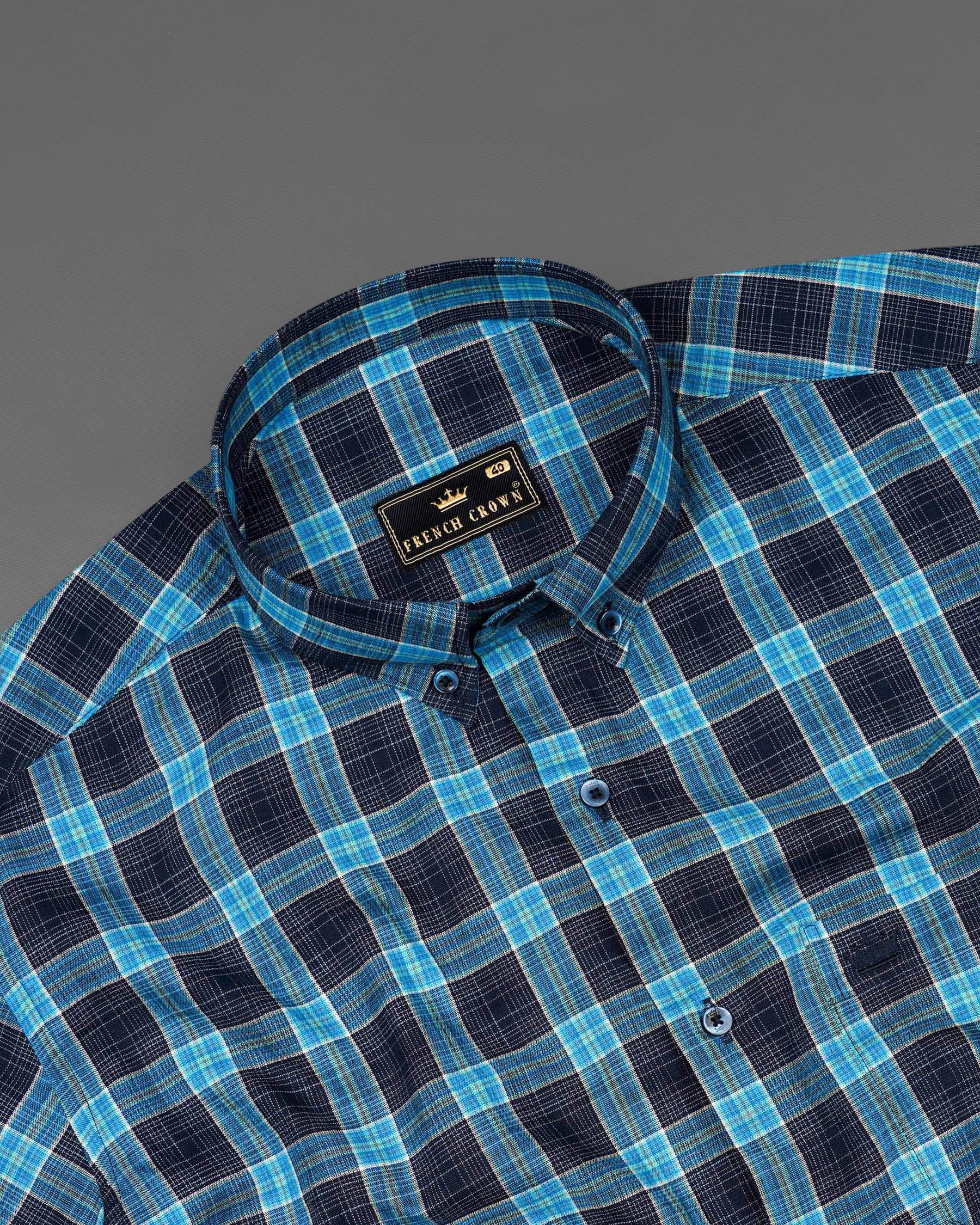 Mirage Navy Blue and Pacific Blue Plaid Dobby Textured Premium Giza Cotton Shirt 7701-BD-BLE-38, 7701-BD-BLE-H-38, 7701-BD-BLE-39,7701-BD-BLE-H-39, 7701-BD-BLE-40, 7701-BD-BLE-H-40, 7701-BD-BLE-42, 7701-BD-BLE-H-42, 7701-BD-BLE-44, 7701-BD-BLE-H-44, 7701-BD-BLE-46, 7701-BD-BLE-H-46, 7701-BD-BLE-48, 7701-BD-BLE-H-48, 7701-BD-BLE-50, 7701-BD-BLE-H-50, 7701-BD-BLE-52, 7701-BD-BLE-H-52