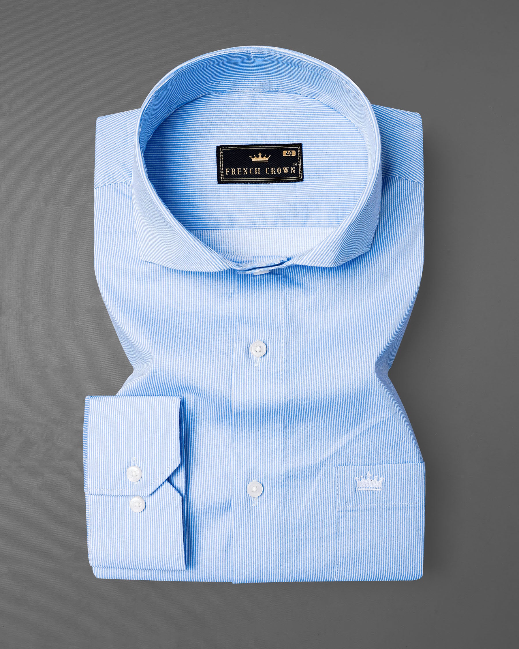 Carolina Blue Pin Striped Premium Cotton Shirt 7709-CA-38, 7709-CA-H-38, 7709-CA-39,7709-CA-H-39, 7709-CA-40, 7709-CA-H-40, 7709-CA-42, 7709-CA-H-42, 7709-CA-44, 7709-CA-H-44, 7709-CA-46, 7709-CA-H-46, 7709-CA-48, 7709-CA-H-48, 7709-CA-50, 7709-CA-H-50, 7709-CA-52, 7709-CA-H-52