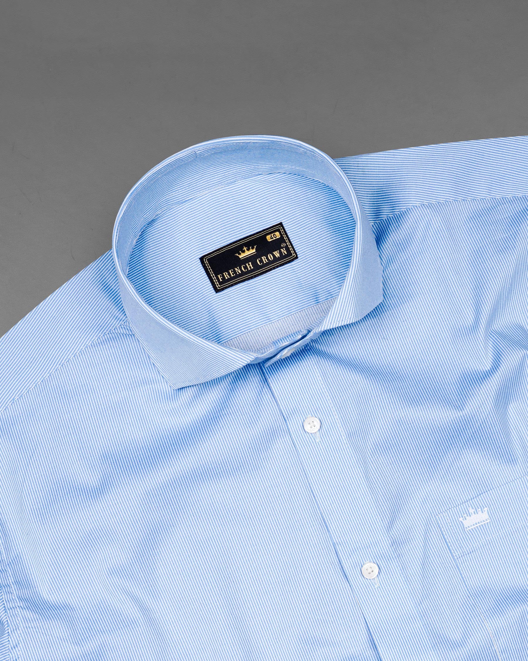 Carolina Blue Pin Striped Premium Cotton Shirt 7709-CA-38, 7709-CA-H-38, 7709-CA-39,7709-CA-H-39, 7709-CA-40, 7709-CA-H-40, 7709-CA-42, 7709-CA-H-42, 7709-CA-44, 7709-CA-H-44, 7709-CA-46, 7709-CA-H-46, 7709-CA-48, 7709-CA-H-48, 7709-CA-50, 7709-CA-H-50, 7709-CA-52, 7709-CA-H-52