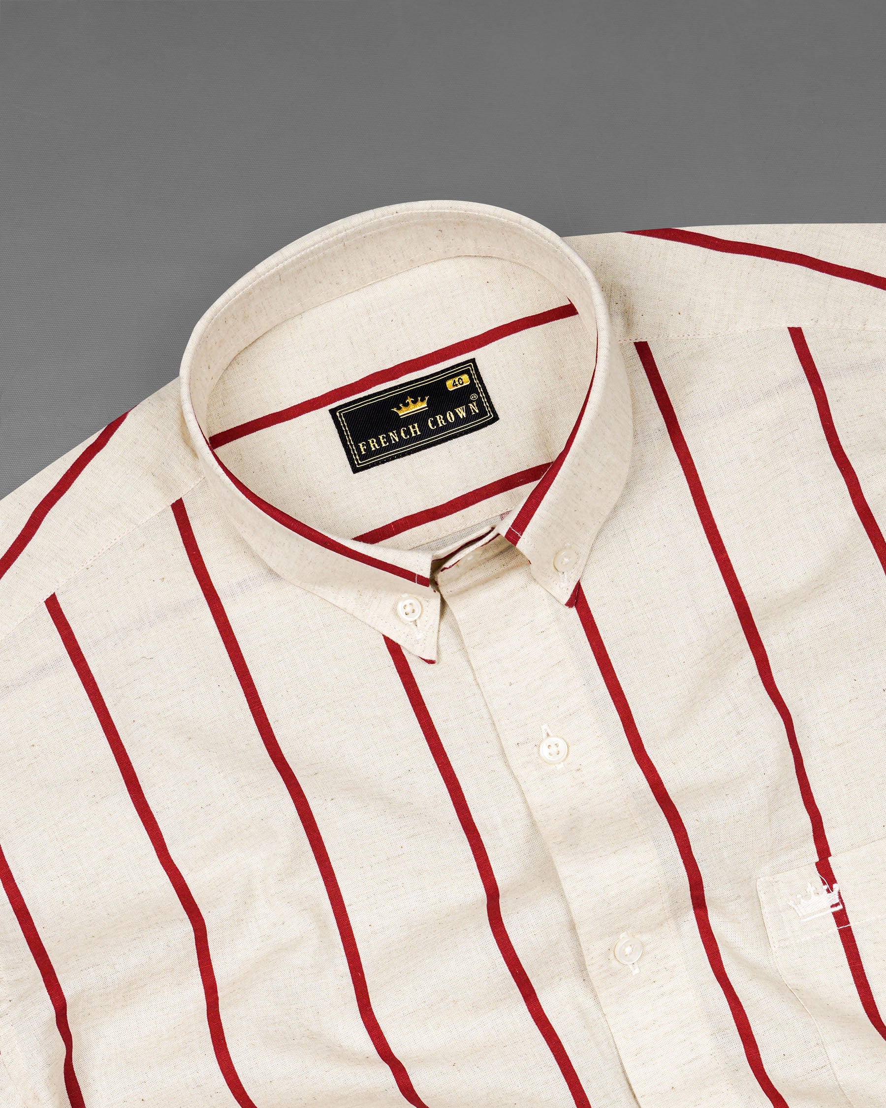  Periglacial Cream With Sangria Red Striped Luxurious Linen Shirt 7710-BD-38, 7710-BD-H-38, 7710-BD-39,7710-BD-H-39, 7710-BD-40, 7710-BD-H-40, 7710-BD-42, 7710-BD-H-42, 7710-BD-44, 7710-BD-H-44, 7710-BD-46, 7710-BD-H-46, 7710-BD-48, 7710-BD-H-48, 7710-BD-50, 7710-BD-H-50, 7710-BD-52, 7710-BD-H-52