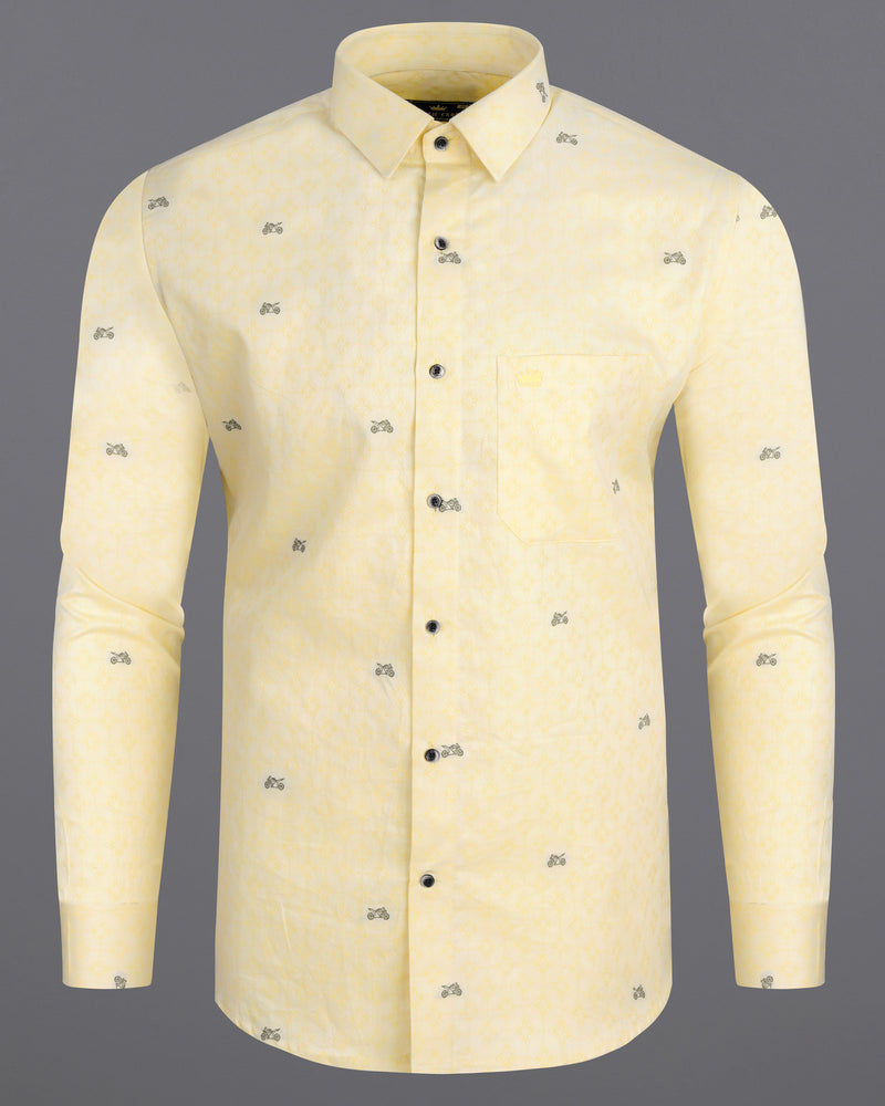 Light Apricot Yellow Racing Bike Jacquard Textured Premium Giza Cotton Shirt 7712-GR-38, 7712-GR-H-38, 7712-GR-39,7712-GR-H-39, 7712-GR-40, 7712-GR-H-40, 7712-GR-42, 7712-GR-H-42, 7712-GR-44, 7712-GR-H-44, 7712-GR-46, 7712-GR-H-46, 7712-GR-48, 7712-GR-H-48, 7712-GR-50, 7712-GR-H-50, 7712-GR-52, 7712-GR-H-52