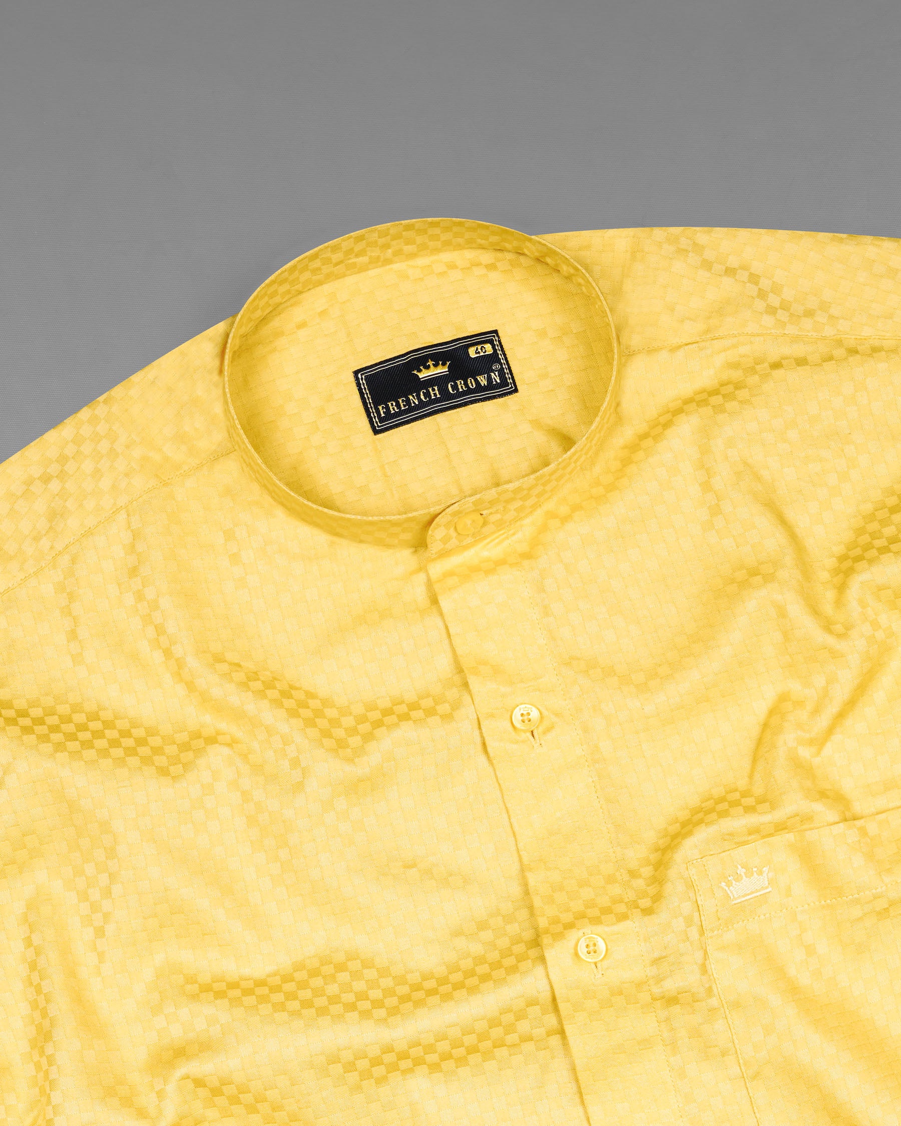 Arylide Yellow Checked Dobby Textured Premium Giza Cotton Shirt 7735-M-YL-38, 7735-M-YL-H-38, 7735-M-YL-39,7735-M-YL-H-39, 7735-M-YL-40, 7735-M-YL-H-40, 7735-M-YL-42, 7735-M-YL-H-42, 7735-M-YL-44, 7735-M-YL-H-44, 7735-M-YL-46, 7735-M-YL-H-46, 7735-M-YL-48, 7735-M-YL-H-48, 7735-M-YL-50, 7735-M-YL-H-50, 7735-M-YL-52, 7735-M-YL-H-52