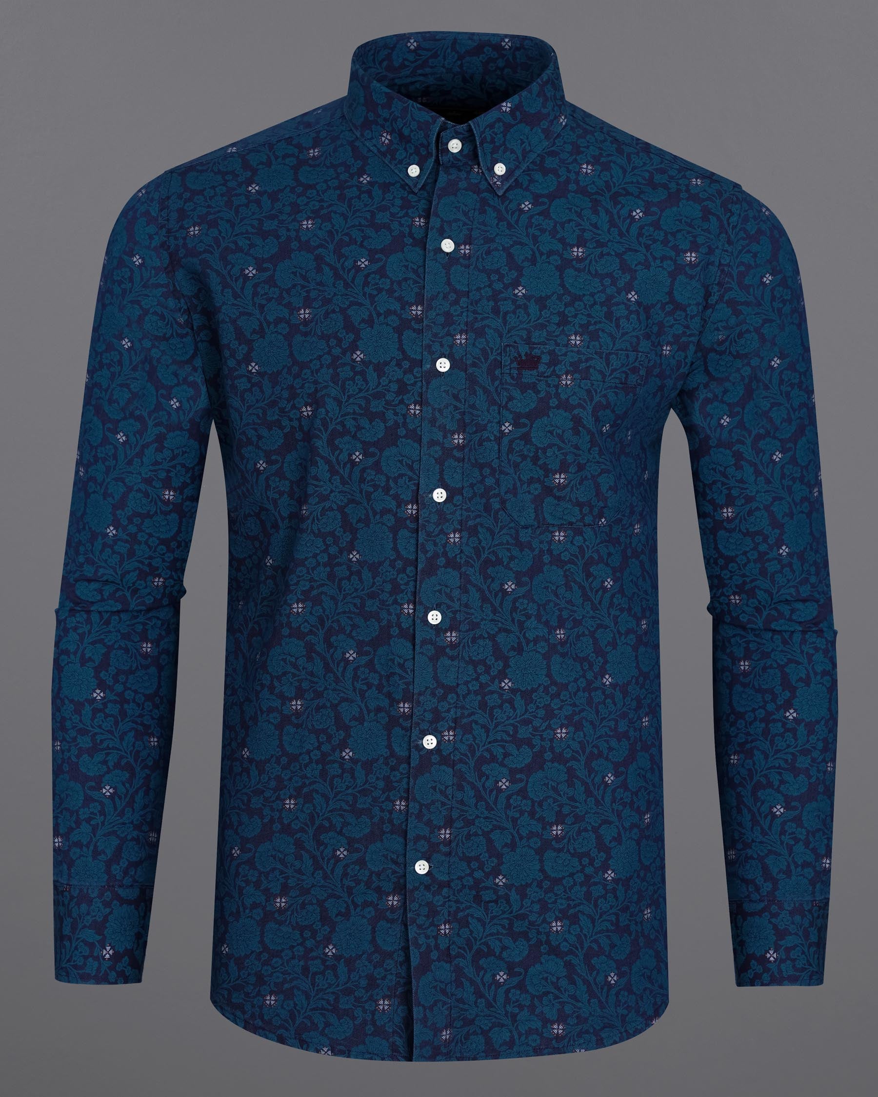 Cyprus Blue with Damask Chambray Textured Premium Cotton Shirt 7759-BD-38, 7759-BD-H-38, 7759-BD-39,7759-BD-H-39, 7759-BD-40, 7759-BD-H-40, 7759-BD-42, 7759-BD-H-42, 7759-BD-44, 7759-BD-H-44, 7759-BD-46, 7759-BD-H-46, 7759-BD-48, 7759-BD-H-48, 7759-BD-50, 7759-BD-H-50, 7759-BD-52, 7759-BD-H-52