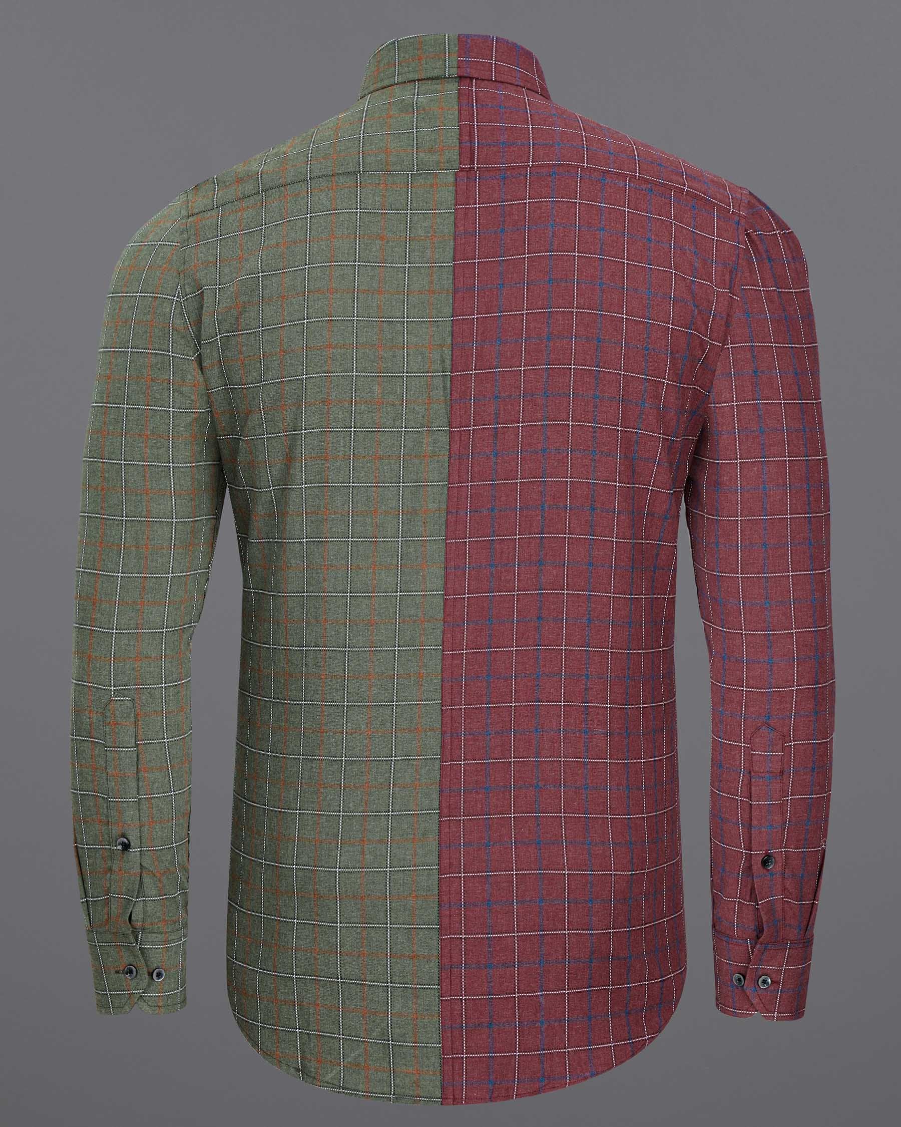 Copper Rust Red and Limed Ash Green Windowpane Dobby Textured Premium Giza Cotton Shirt 7760-BLK-P206-38, 7760-BLK-P206-H-38, 7760-BLK-P206-39,7760-BLK-P206-H-39, 7760-BLK-P206-40, 7760-BLK-P206-H-40, 7760-BLK-P206-42, 7760-BLK-P206-H-42, 7760-BLK-P206-44, 7760-BLK-P206-H-44, 7760-BLK-P206-46, 7760-BLK-P206-H-46, 7760-BLK-P206-48, 7760-BLK-P206-H-48, 7760-BLK-P206-50, 7760-BLK-P206-H-50, 7760-BLK-P206-52, 7760-BLK-P206-H-52