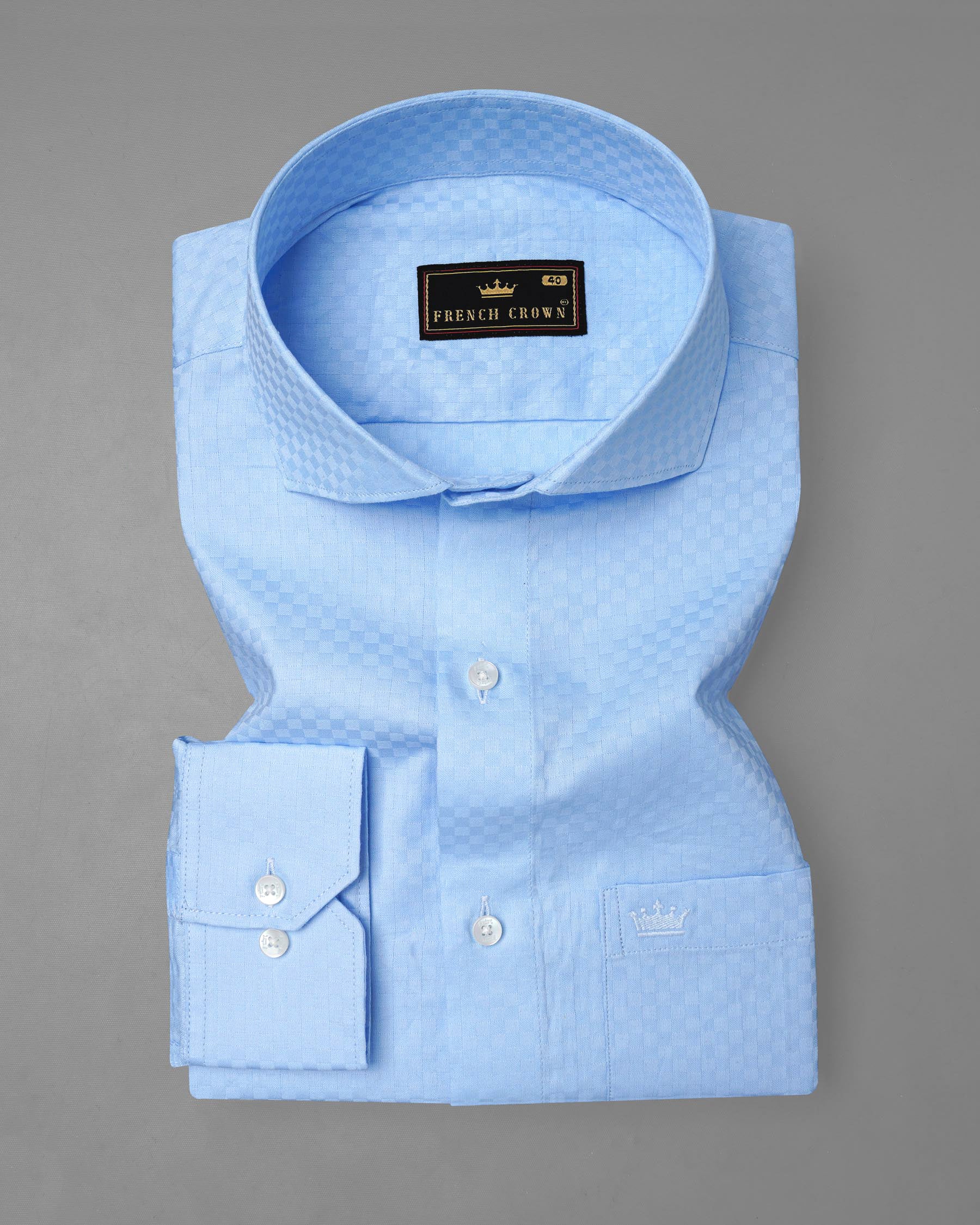 Malibu Blue Dobby Textured Premium Giza Cotton Shirt 7774-CA-38, 7774-CA-H-38, 7774-CA-39,7774-CA-H-39, 7774-CA-40, 7774-CA-H-40, 7774-CA-42, 7774-CA-H-42, 7774-CA-44, 7774-CA-H-44, 7774-CA-46, 7774-CA-H-46, 7774-CA-48, 7774-CA-H-48, 7774-CA-50, 7774-CA-H-50, 7774-CA-52, 7774-CA-H-52