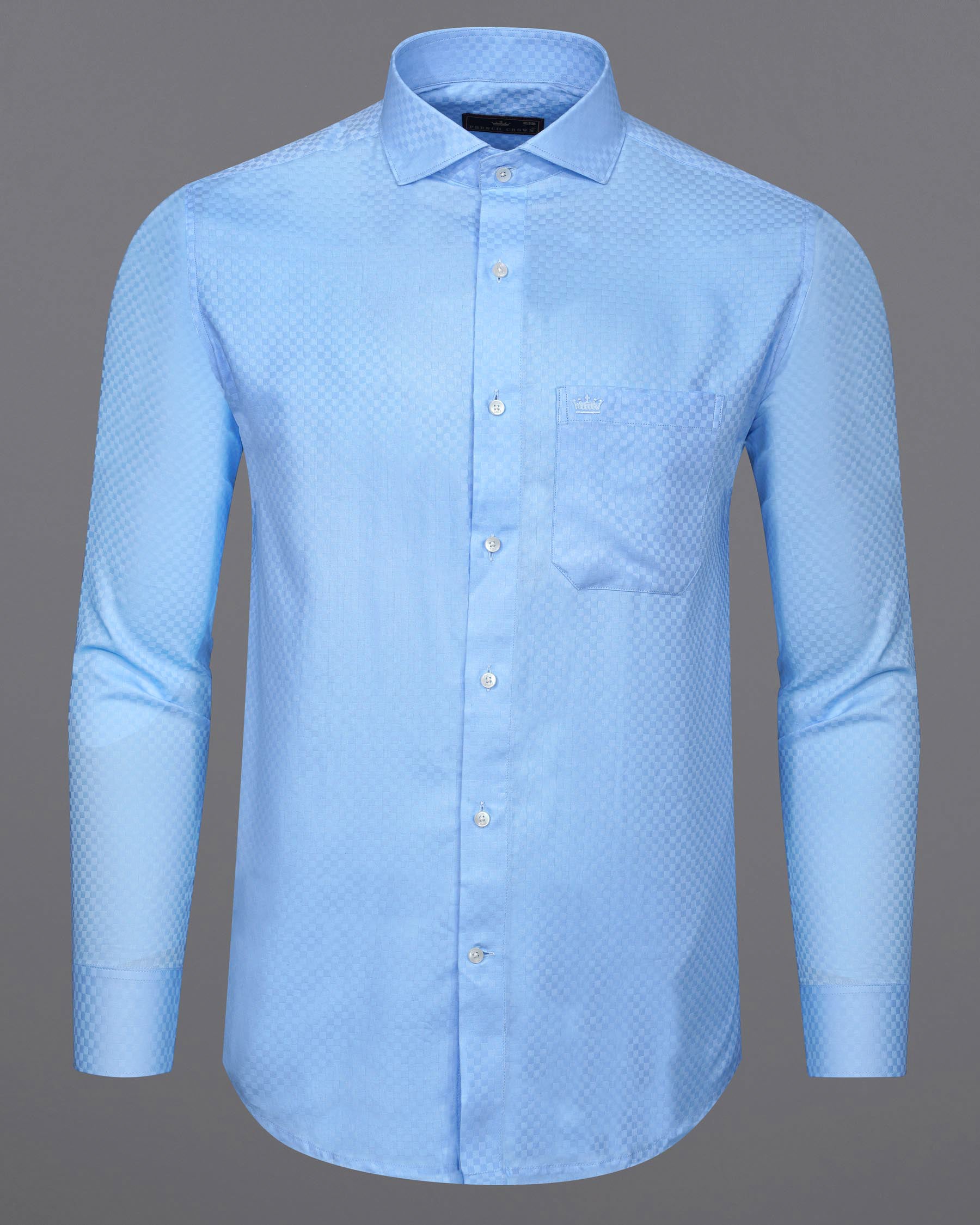 Malibu Blue Dobby Textured Premium Giza Cotton Shirt 7774-CA-38, 7774-CA-H-38, 7774-CA-39,7774-CA-H-39, 7774-CA-40, 7774-CA-H-40, 7774-CA-42, 7774-CA-H-42, 7774-CA-44, 7774-CA-H-44, 7774-CA-46, 7774-CA-H-46, 7774-CA-48, 7774-CA-H-48, 7774-CA-50, 7774-CA-H-50, 7774-CA-52, 7774-CA-H-52