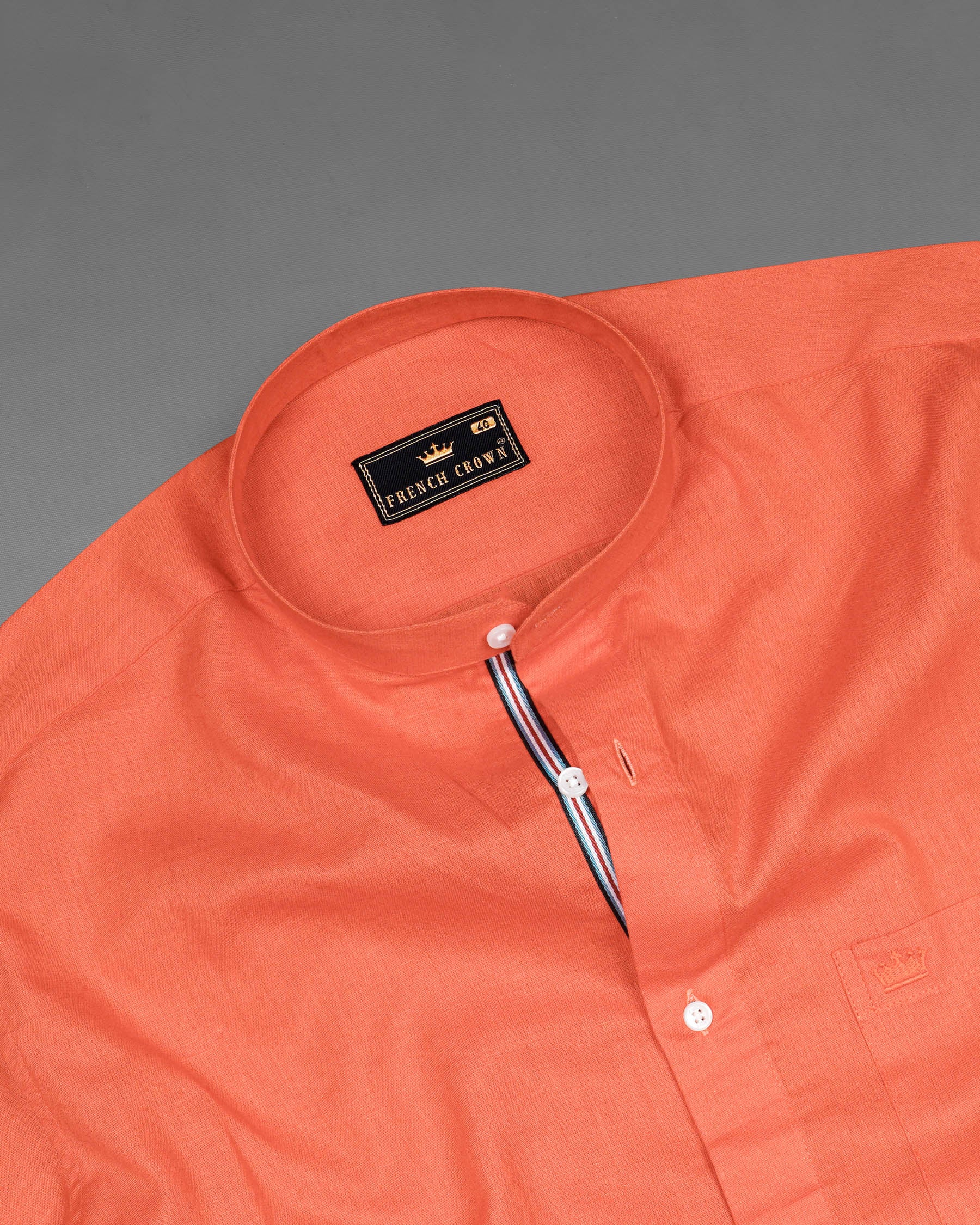 Crusta Orange Luxurious Linen Shirt 7782-M-P-38, 7782-M-P-H-38, 7782-M-P-39,7782-M-P-H-39, 7782-M-P-40, 7782-M-P-H-40, 7782-M-P-42, 7782-M-P-H-42, 7782-M-P-44, 7782-M-P-H-44, 7782-M-P-46, 7782-M-P-H-46, 7782-M-P-48, 7782-M-P-H-48, 7782-M-P-50, 7782-M-P-H-50, 7782-M-P-52, 7782-M-P-H-52