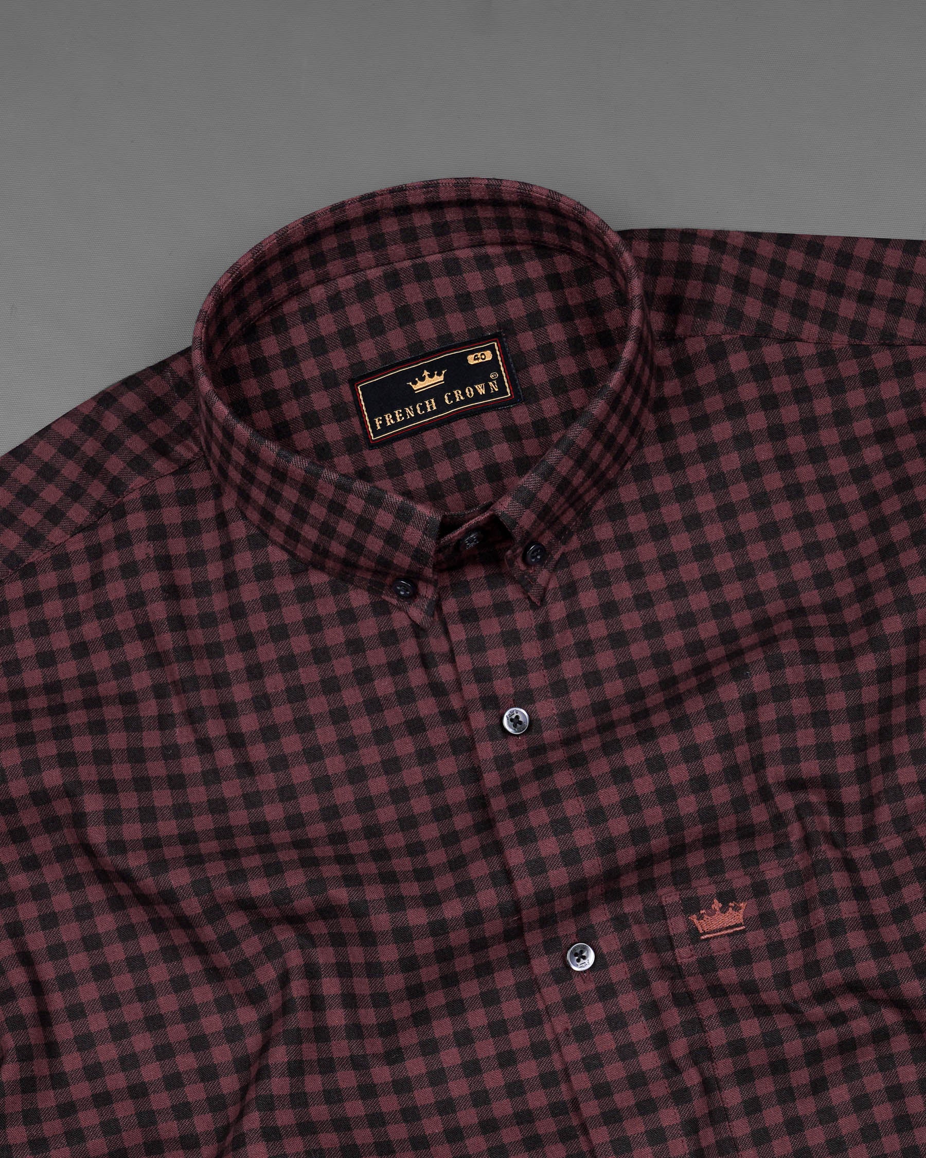 Old Mauve Brown and Black Gingham Checkered Twill Premium Cotton Shirt 7785-BD-BLK-38, 7785-BD-BLK-H-38, 7785-BD-BLK-39,7785-BD-BLK-H-39, 7785-BD-BLK-40, 7785-BD-BLK-H-40, 7785-BD-BLK-42, 7785-BD-BLK-H-42, 7785-BD-BLK-44, 7785-BD-BLK-H-44, 7785-BD-BLK-46, 7785-BD-BLK-H-46, 7785-BD-BLK-48, 7785-BD-BLK-H-48, 7785-BD-BLK-50, 7785-BD-BLK-H-50, 7785-BD-BLK-52, 7785-BD-BLK-H-52