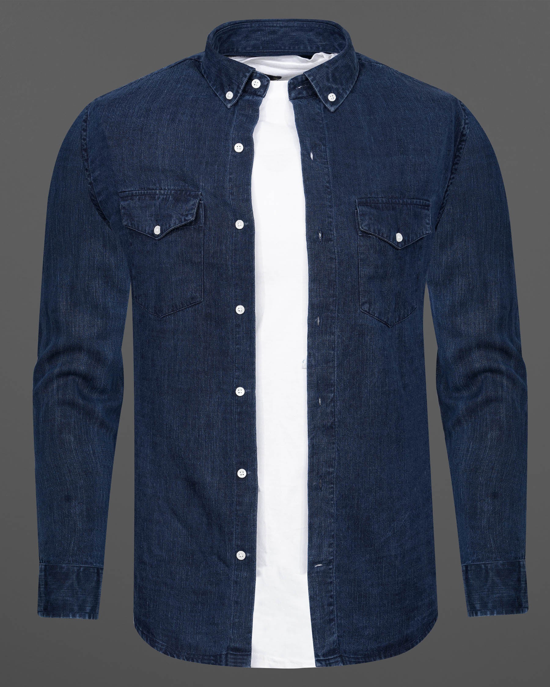 Gunmetal Blue Chambray Textured Premium Cotton Designer Over Shirt 7788-OS-BD-FP-38, 7788-OS-BD-FP-H-38, 7788-OS-BD-FP-39,7788-OS-BD-FP-H-39, 7788-OS-BD-FP-40, 7788-OS-BD-FP-H-40, 7788-OS-BD-FP-42, 7788-OS-BD-FP-H-42, 7788-OS-BD-FP-44, 7788-OS-BD-FP-H-44, 7788-OS-BD-FP-46, 7788-OS-BD-FP-H-46, 7788-OS-BD-FP-48, 7788-OS-BD-FP-H-48, 7788-OS-BD-FP-50, 7788-OS-BD-FP-H-50, 7788-OS-BD-FP-52, 7788-OS-BD-FP-H-52