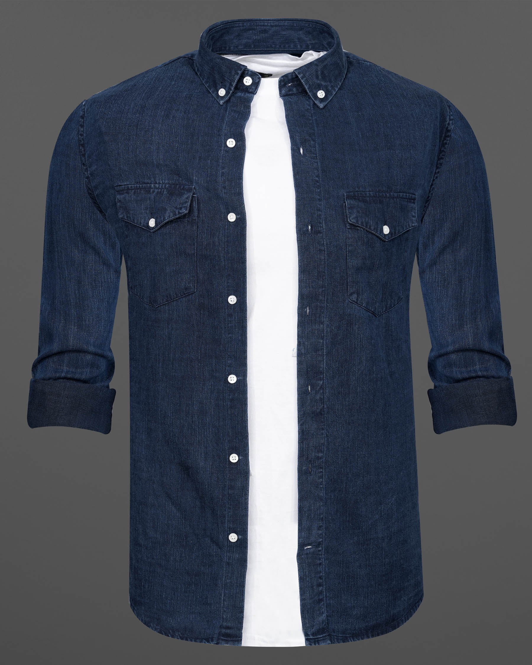 Gunmetal Blue Chambray Textured Premium Cotton Designer Over Shirt 7788-OS-BD-FP-38, 7788-OS-BD-FP-H-38, 7788-OS-BD-FP-39,7788-OS-BD-FP-H-39, 7788-OS-BD-FP-40, 7788-OS-BD-FP-H-40, 7788-OS-BD-FP-42, 7788-OS-BD-FP-H-42, 7788-OS-BD-FP-44, 7788-OS-BD-FP-H-44, 7788-OS-BD-FP-46, 7788-OS-BD-FP-H-46, 7788-OS-BD-FP-48, 7788-OS-BD-FP-H-48, 7788-OS-BD-FP-50, 7788-OS-BD-FP-H-50, 7788-OS-BD-FP-52, 7788-OS-BD-FP-H-52